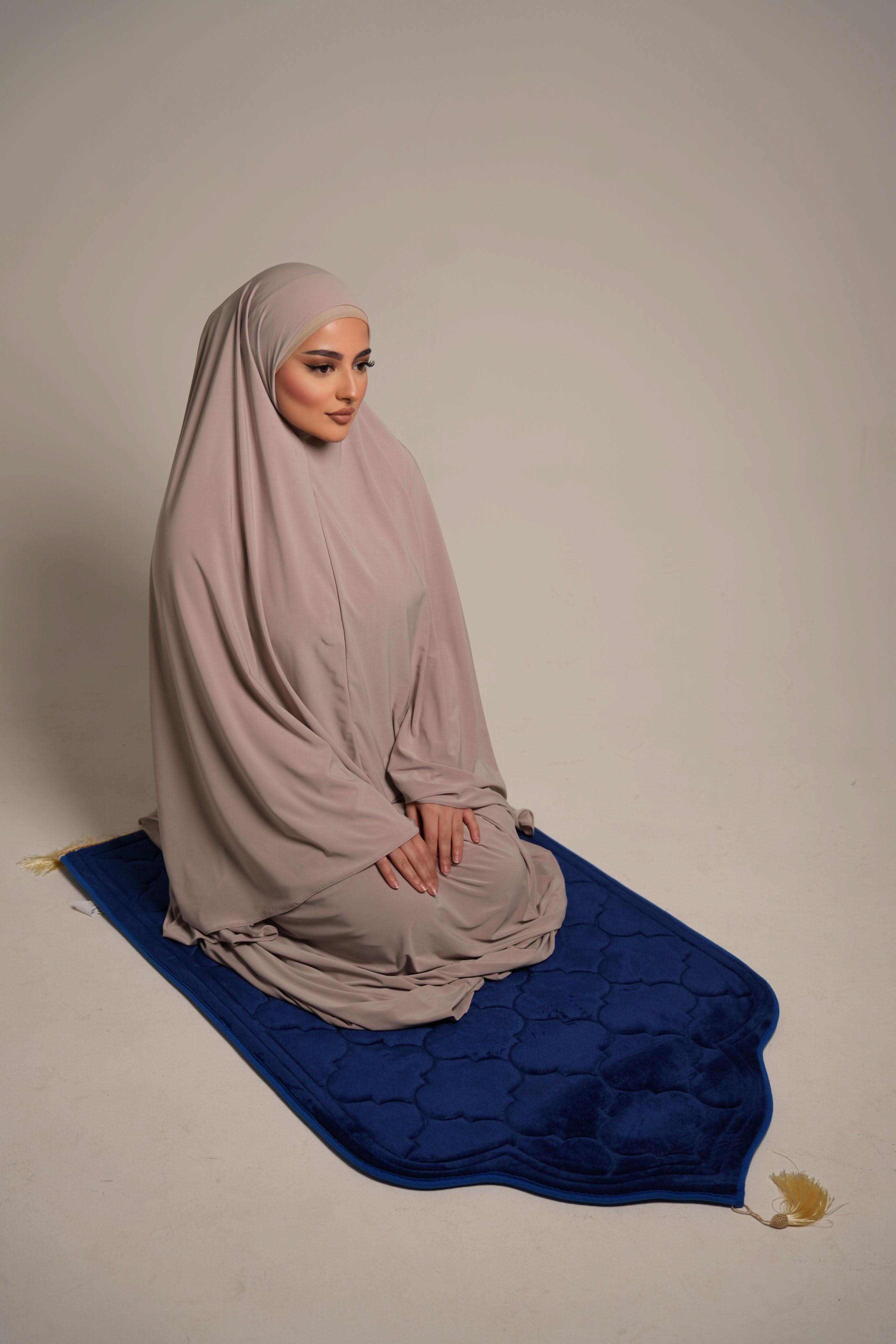 Premium Samtgebetsteppich - royal blue - Losyana.Shop