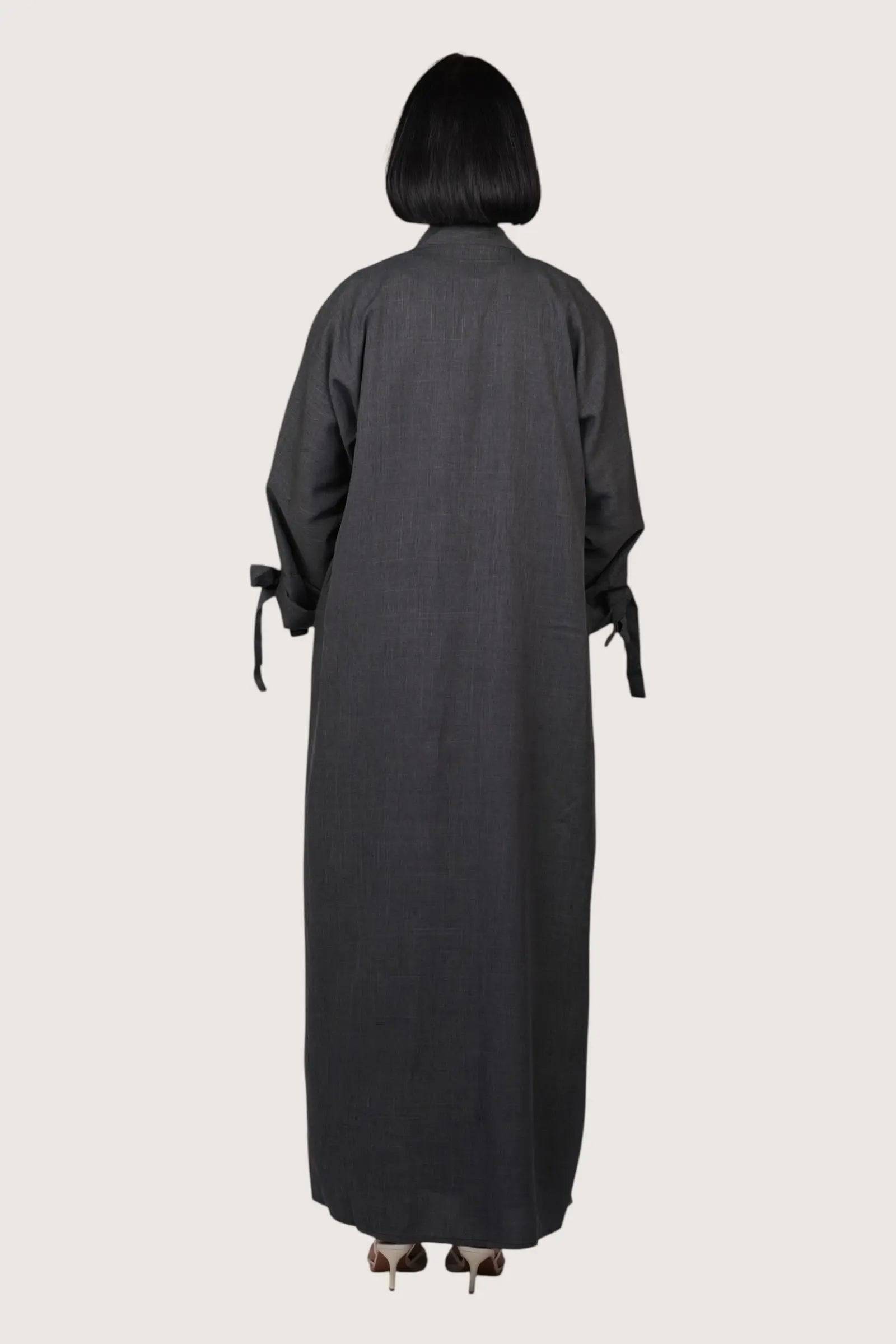 Dubai Linen Set - dark grey Losyana.Shop