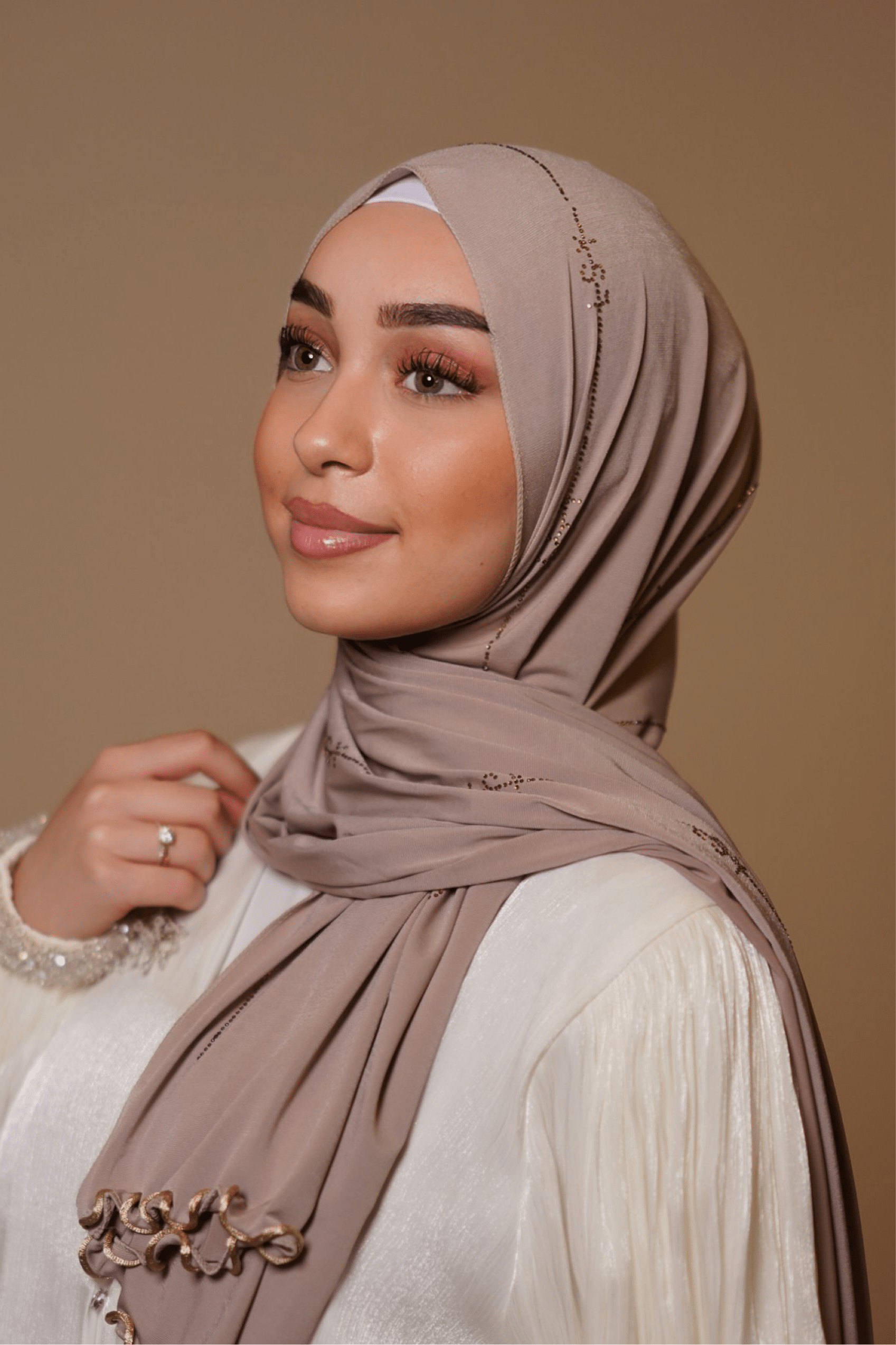 LSY Diamond Premium Jersey - dark taupe - Losyana.Shop