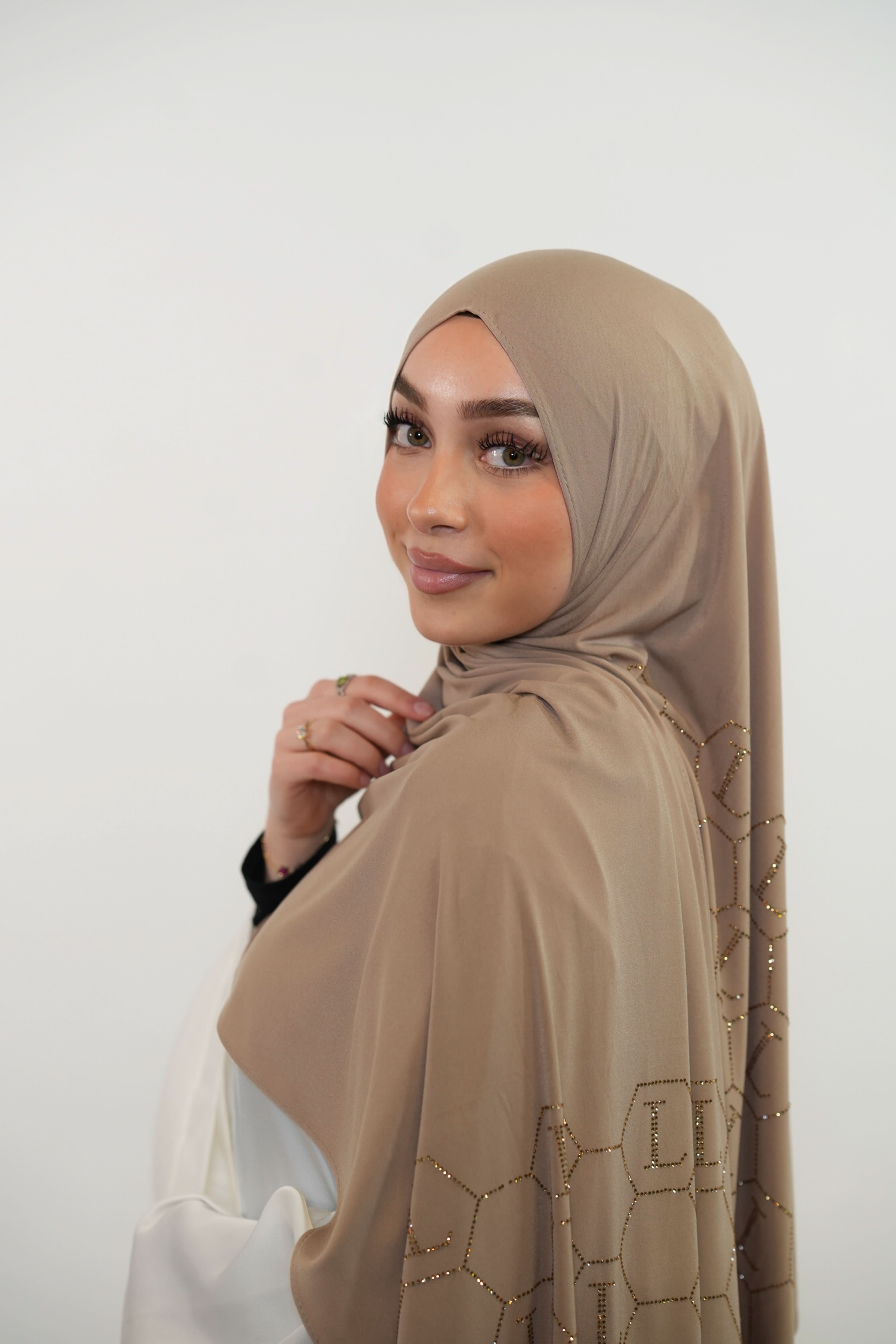 Premium Jersey Strass “L” - sand - Losyana.Shop