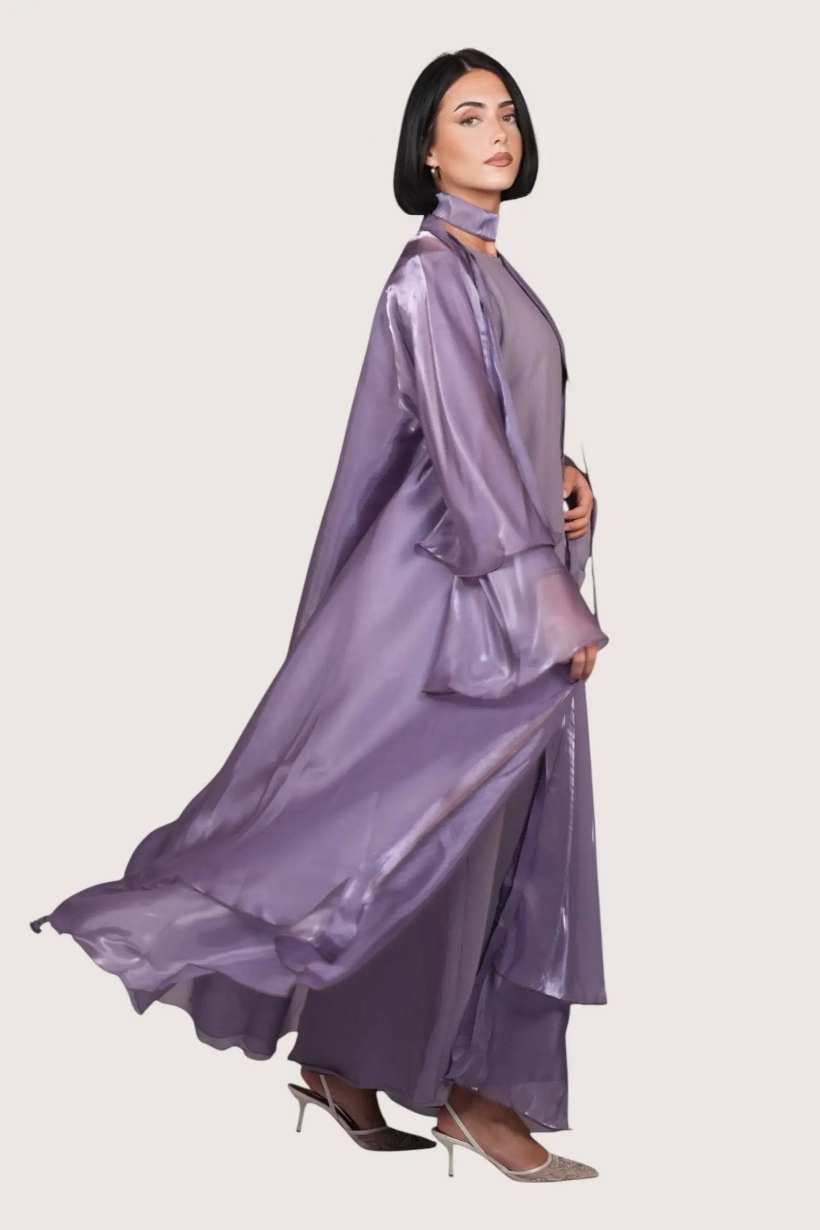 Flower Abaya - lavender Losyana.Shop