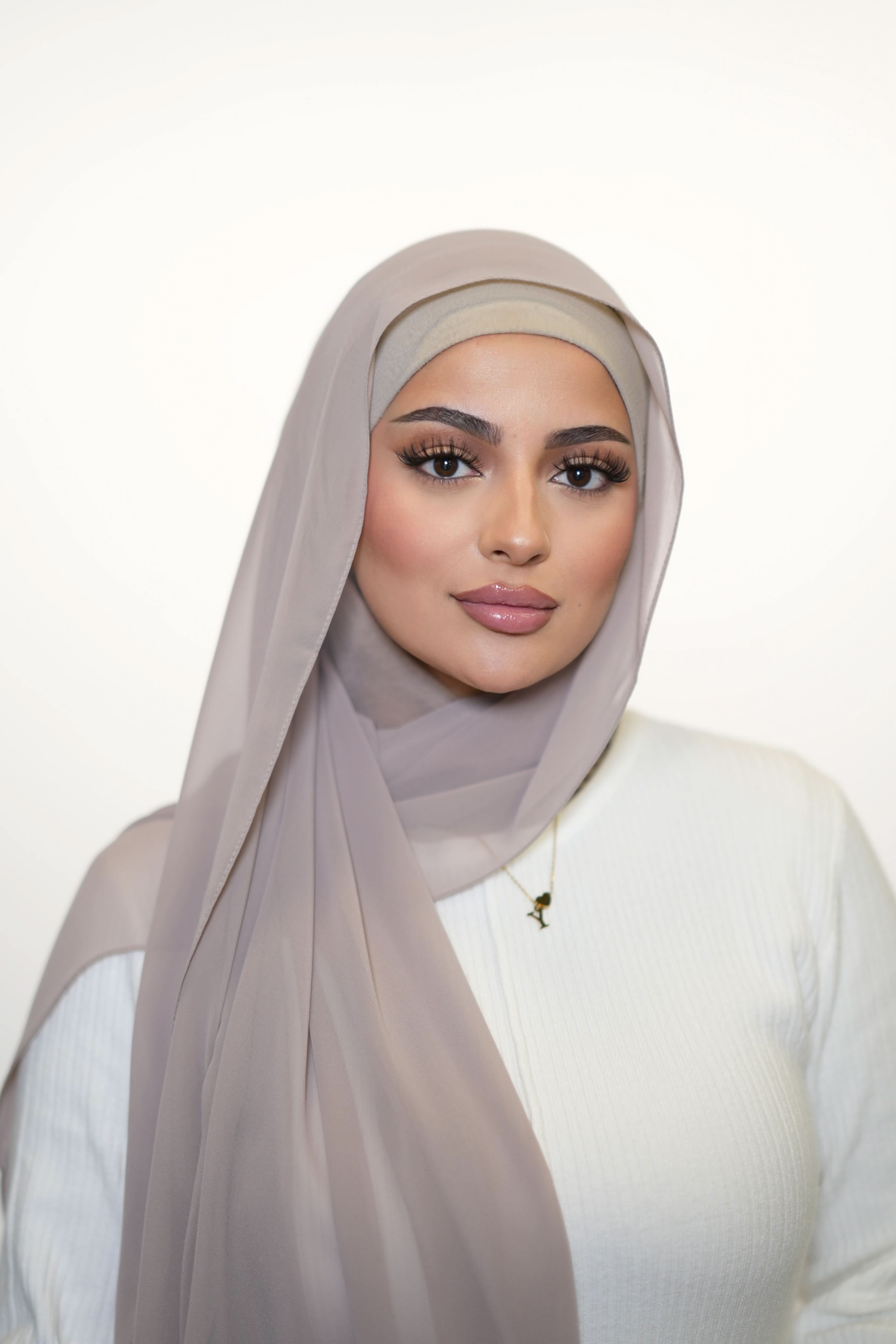 Chiffon - ashy beige - Losyana.Shop