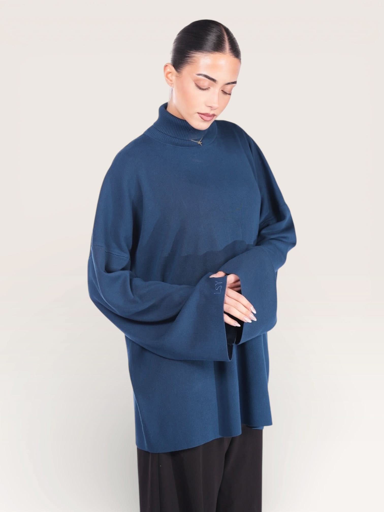 luxury knit - teal - Losyana.Shop