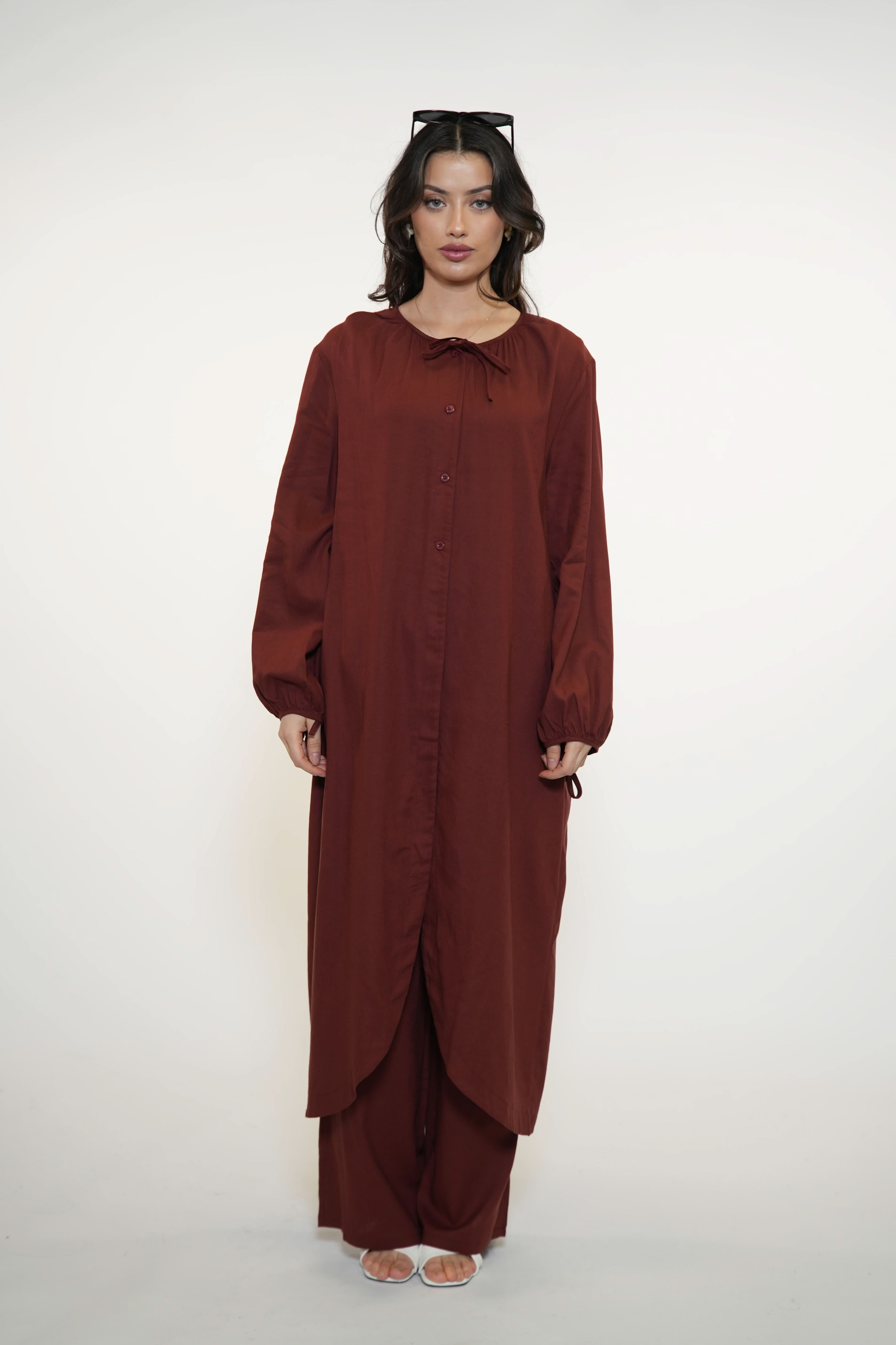 MEDITERRANEAN BREEZE SET - MAROON - Losyana.Shop