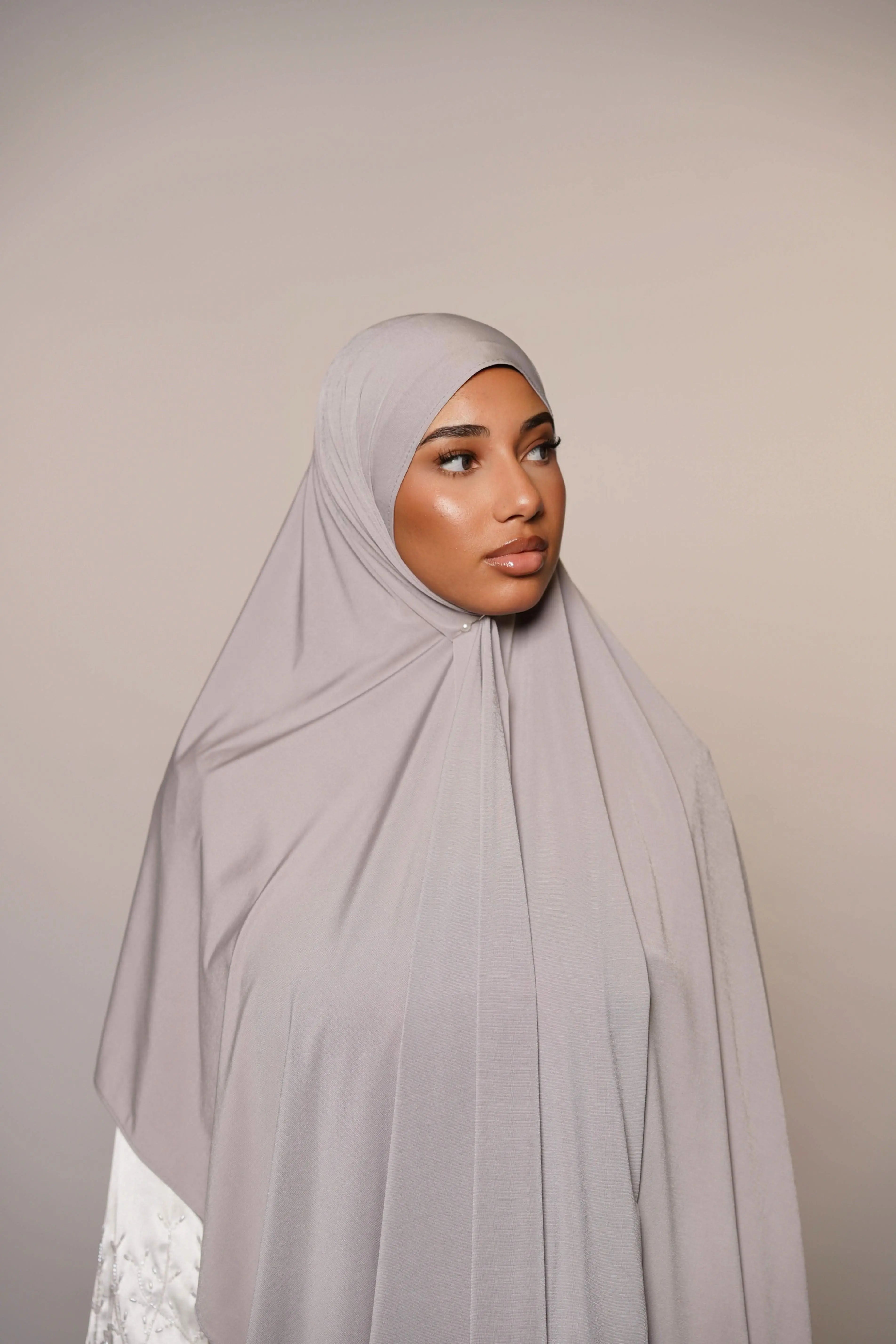 Satin Premium Jersey - light grey - Losyana.Shop