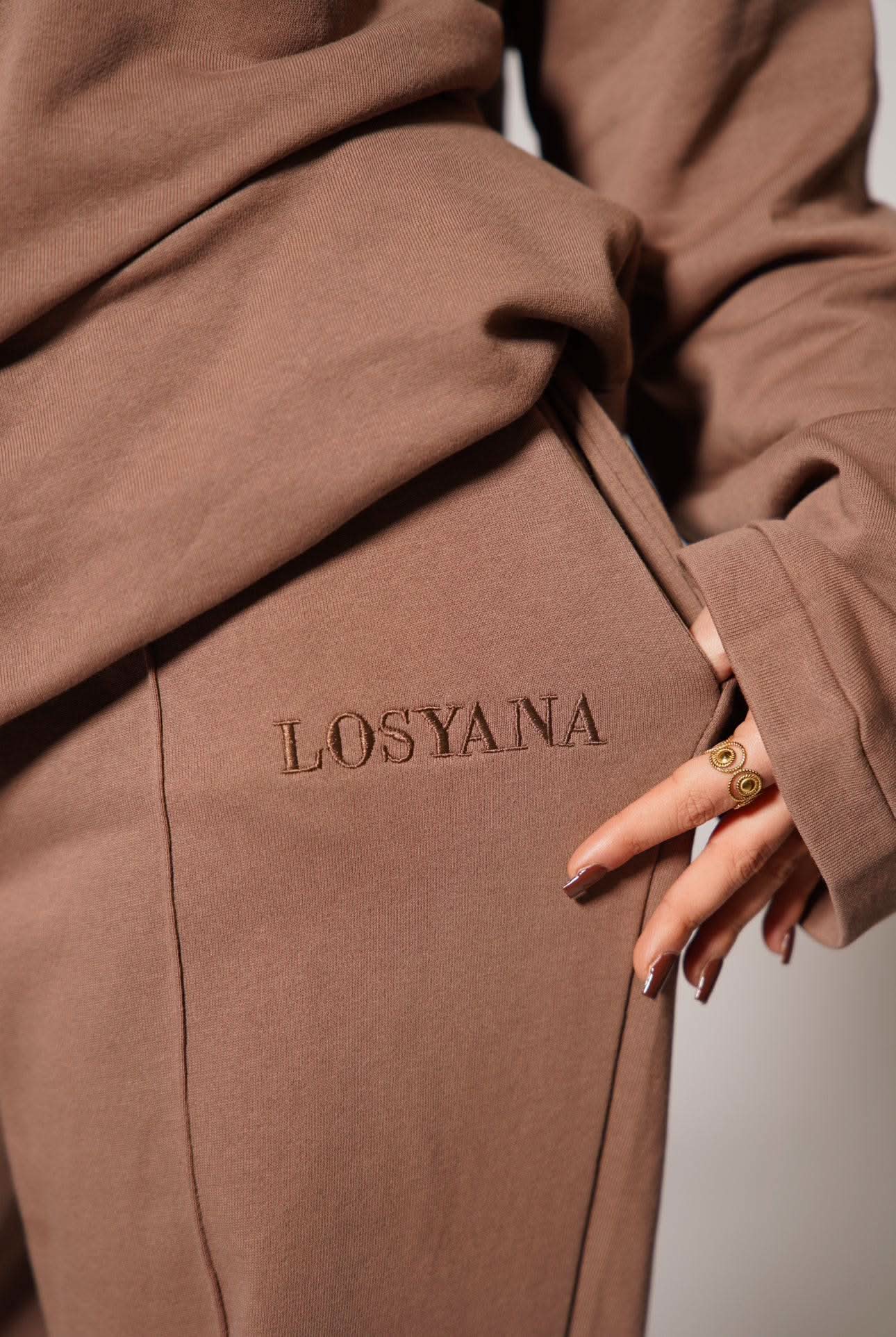 Lounge and Gym set - cappuccino - Losyana.Shop