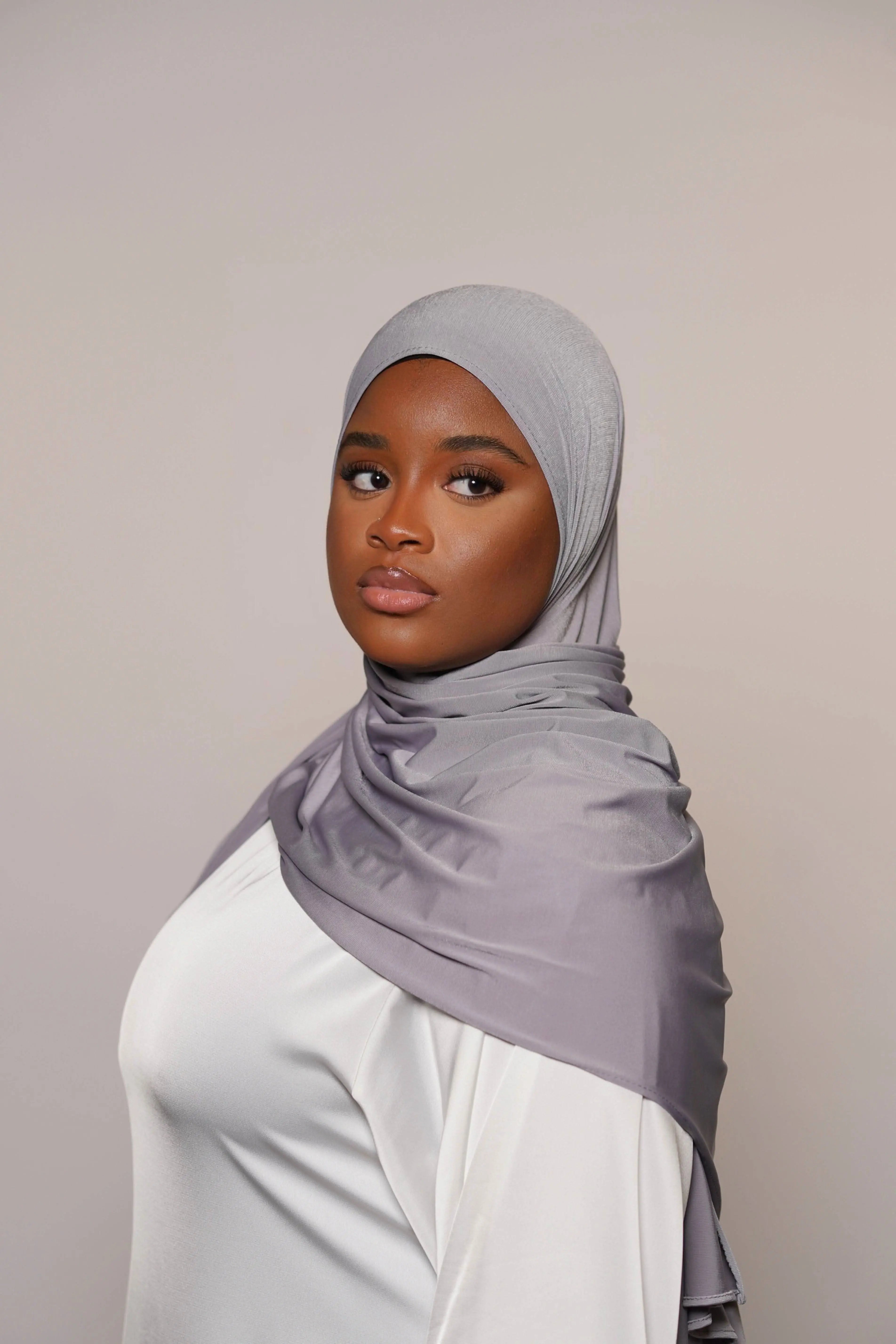 Satin Premium Jersey - silver - Losyana.Shop