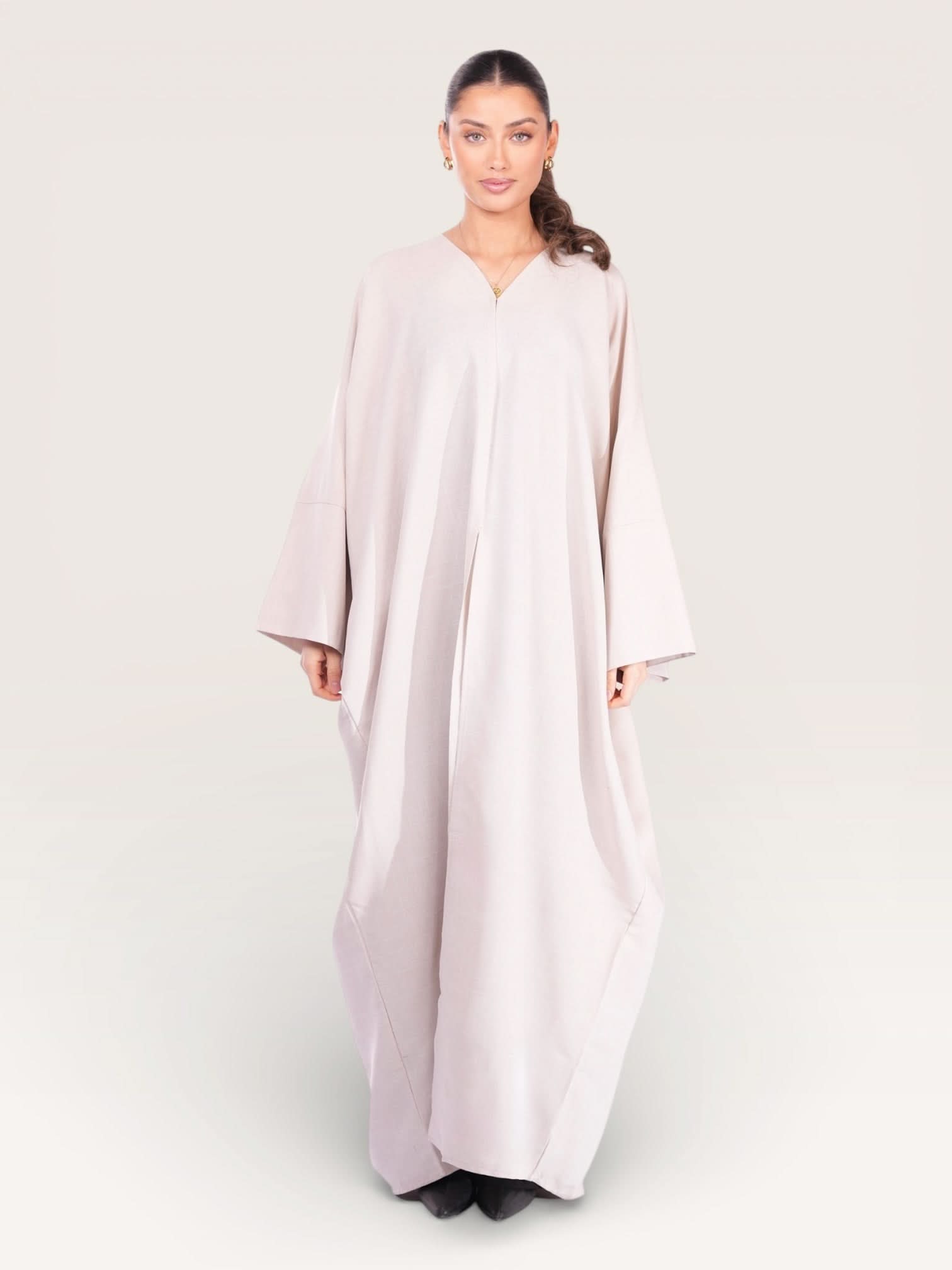 linen abaya/kimono - cream