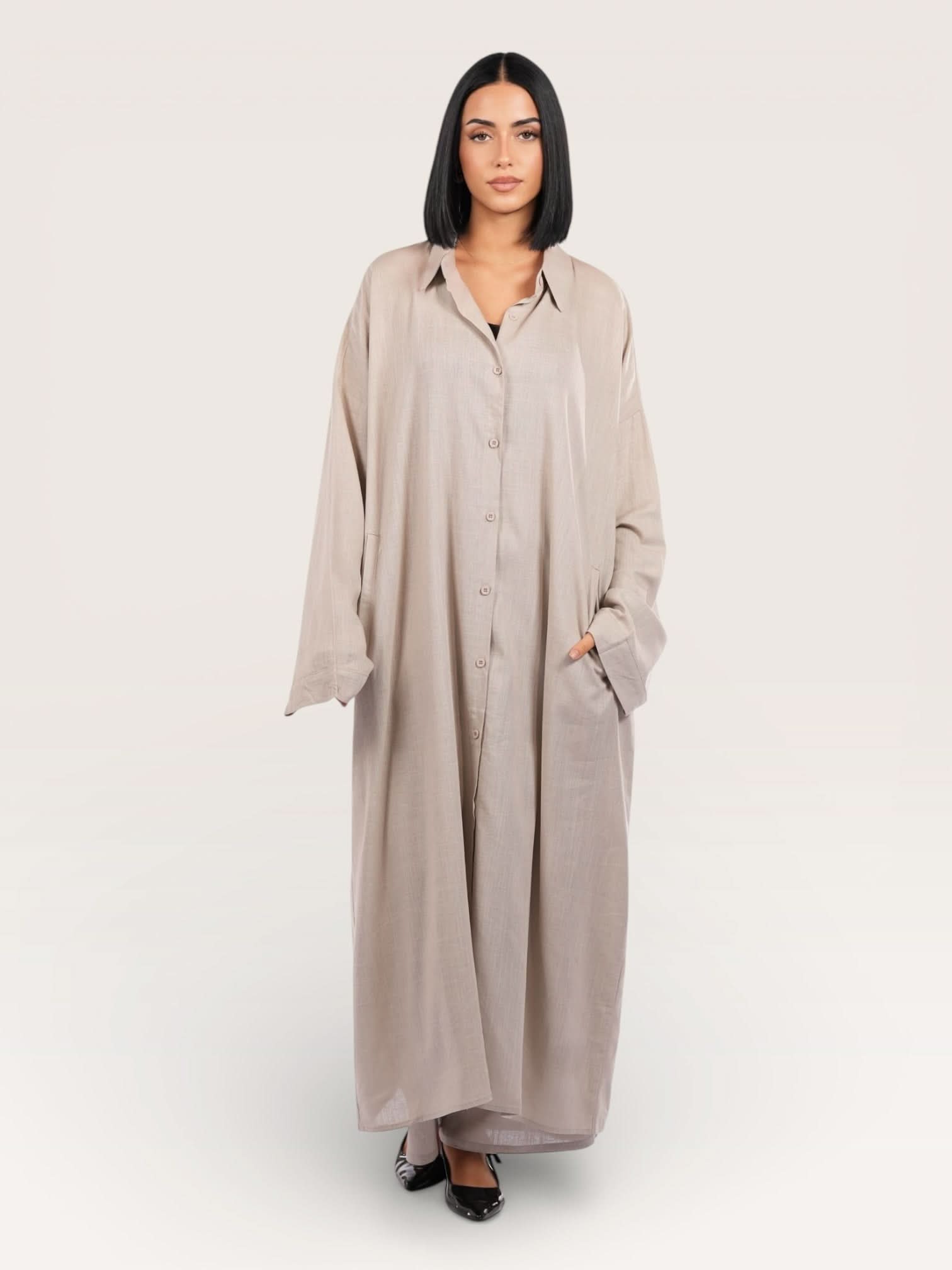 palma linen set - costa cream - Losyana.Shop