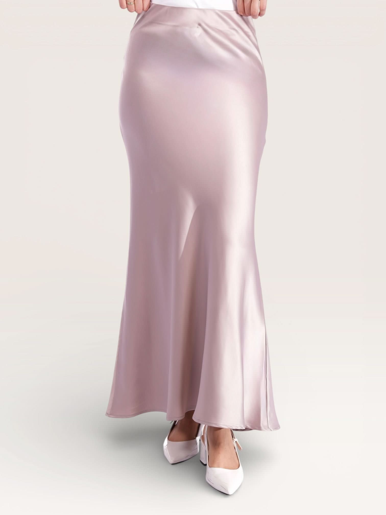 silk muse skirt - almond - Losyana.Shop