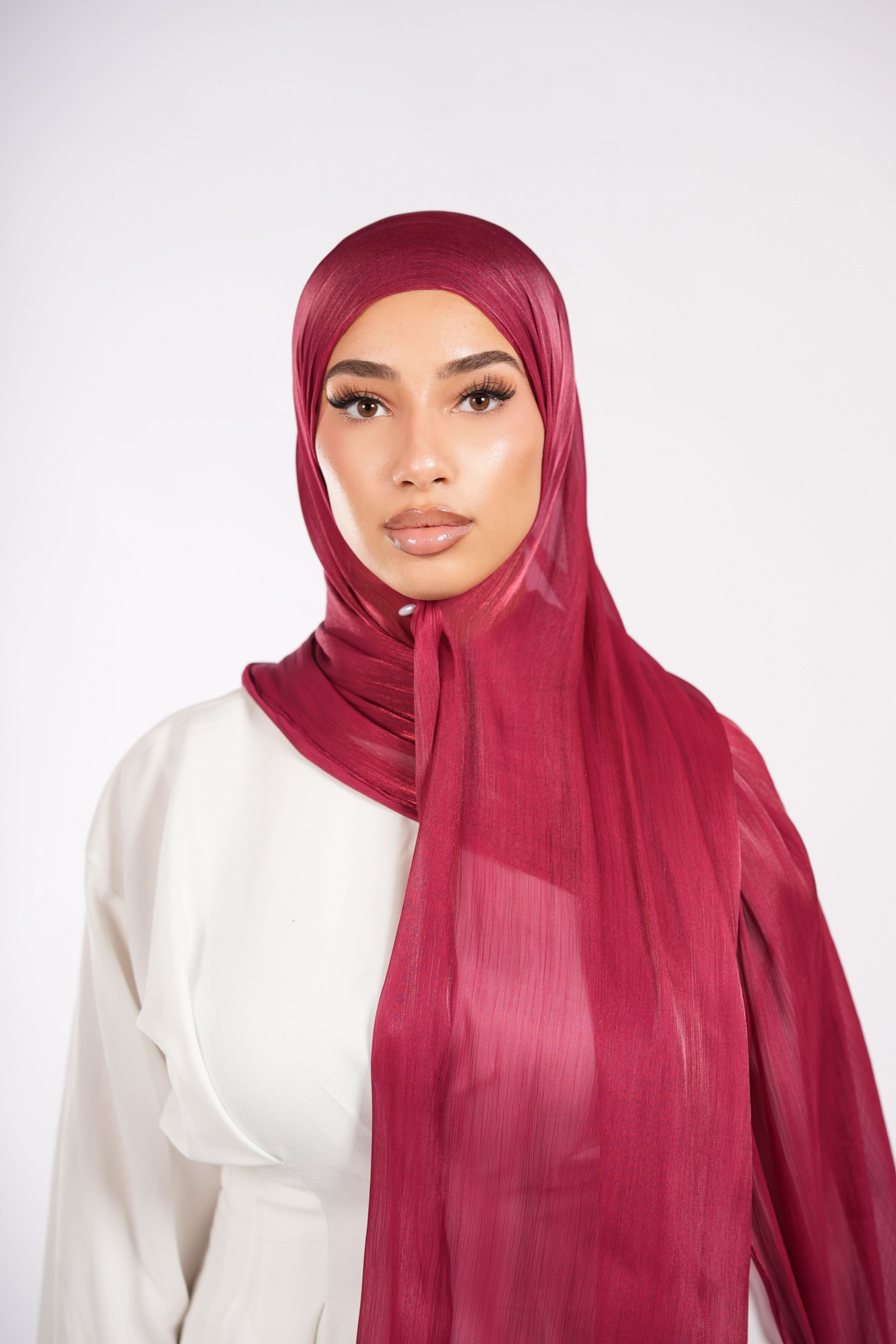 Organza Hijab - bordeaux - Losyana.Shop