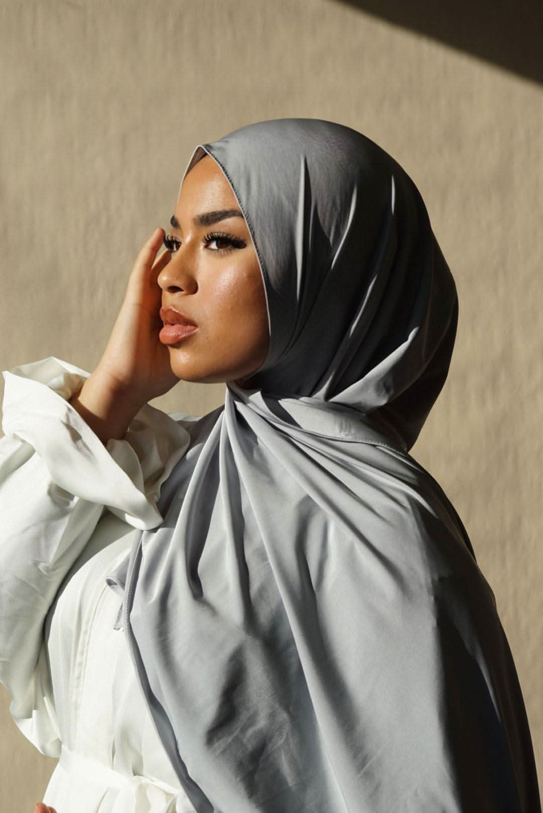 Satin Premium Jersey - silver - Losyana.Shop