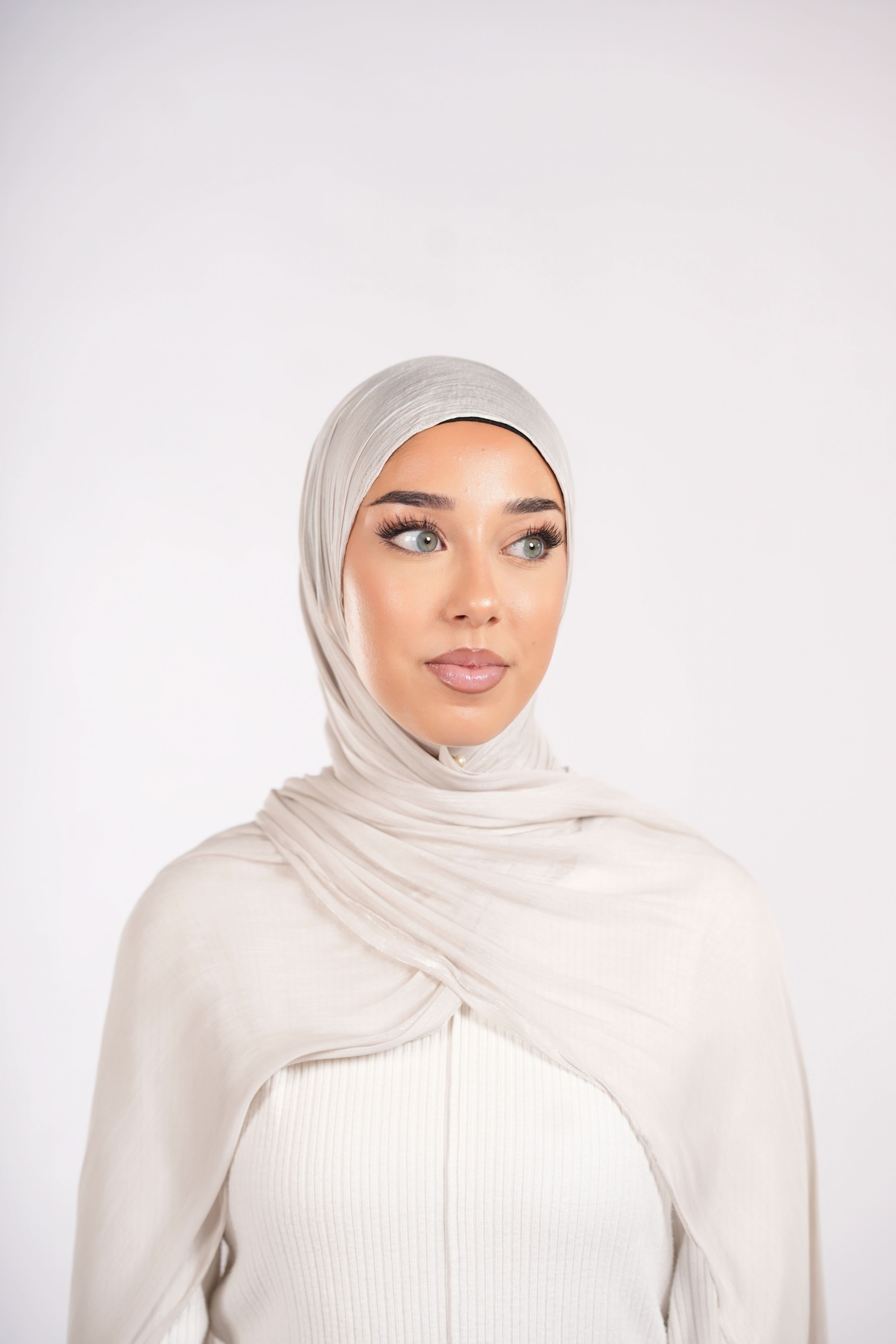 Organza Hijab - Cream - Losyana.Shop