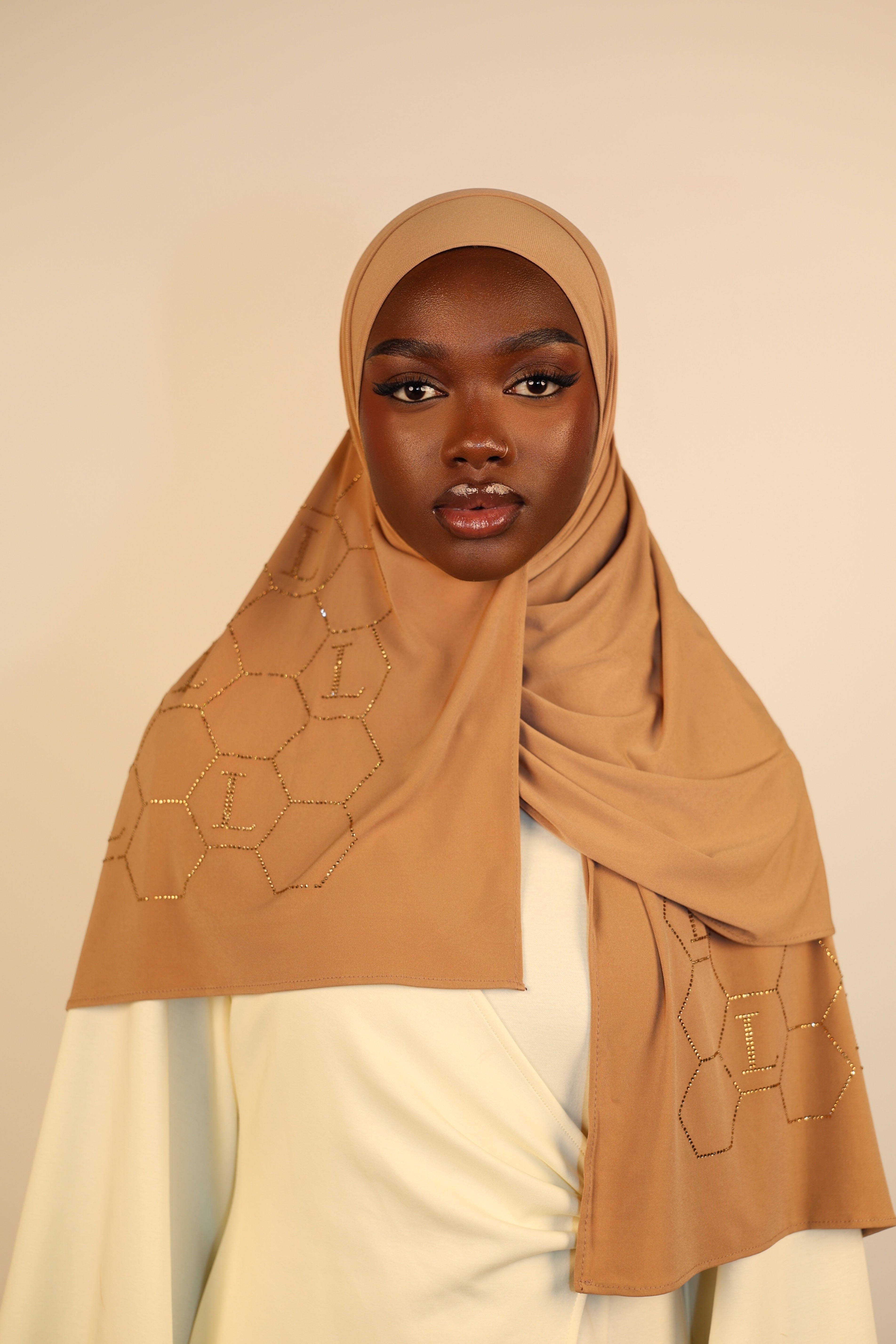 Premium Jersey Strass “L” - mustard