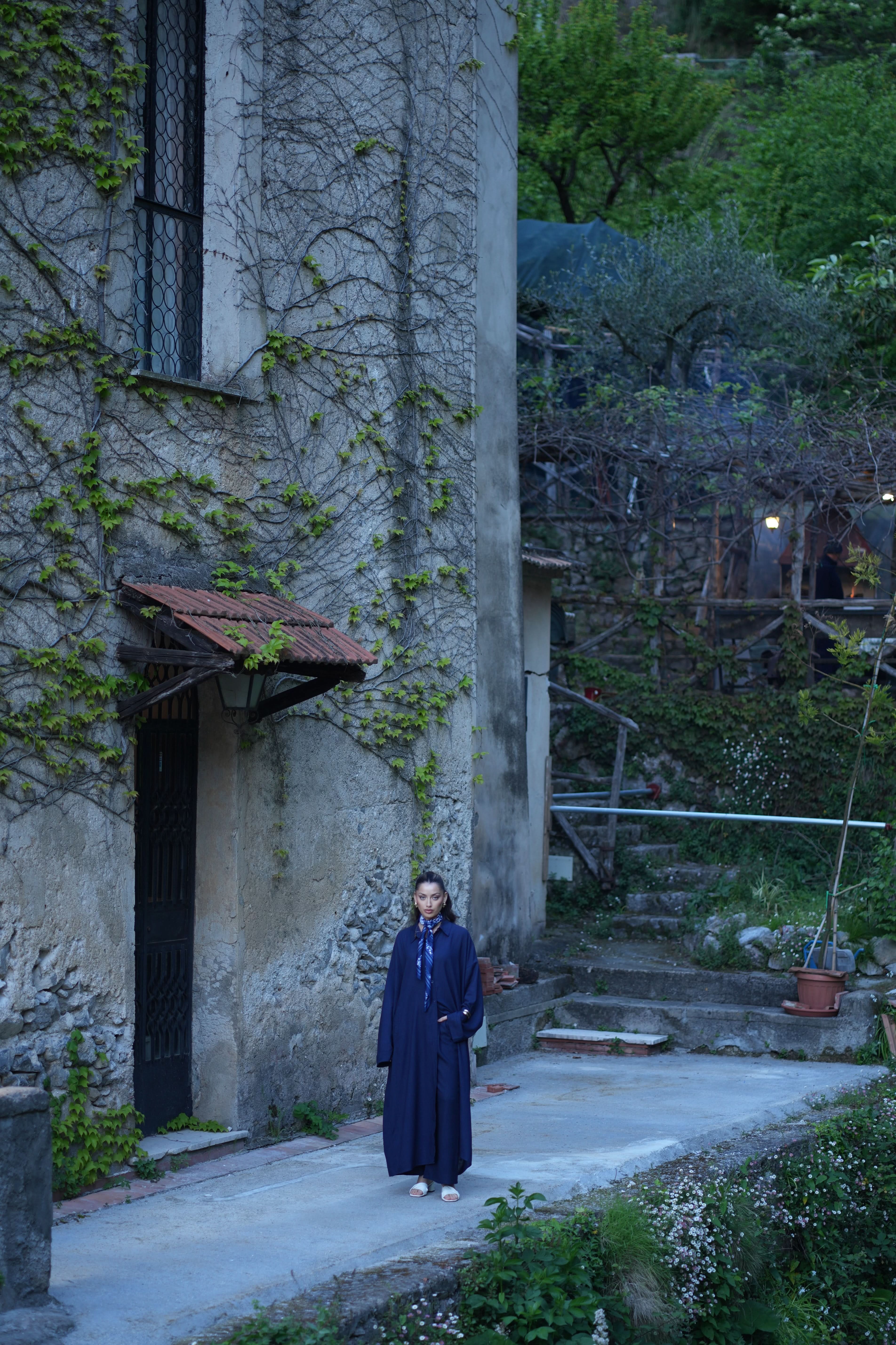 PALMA LINEN SET - NAVY - Losyana.Shop