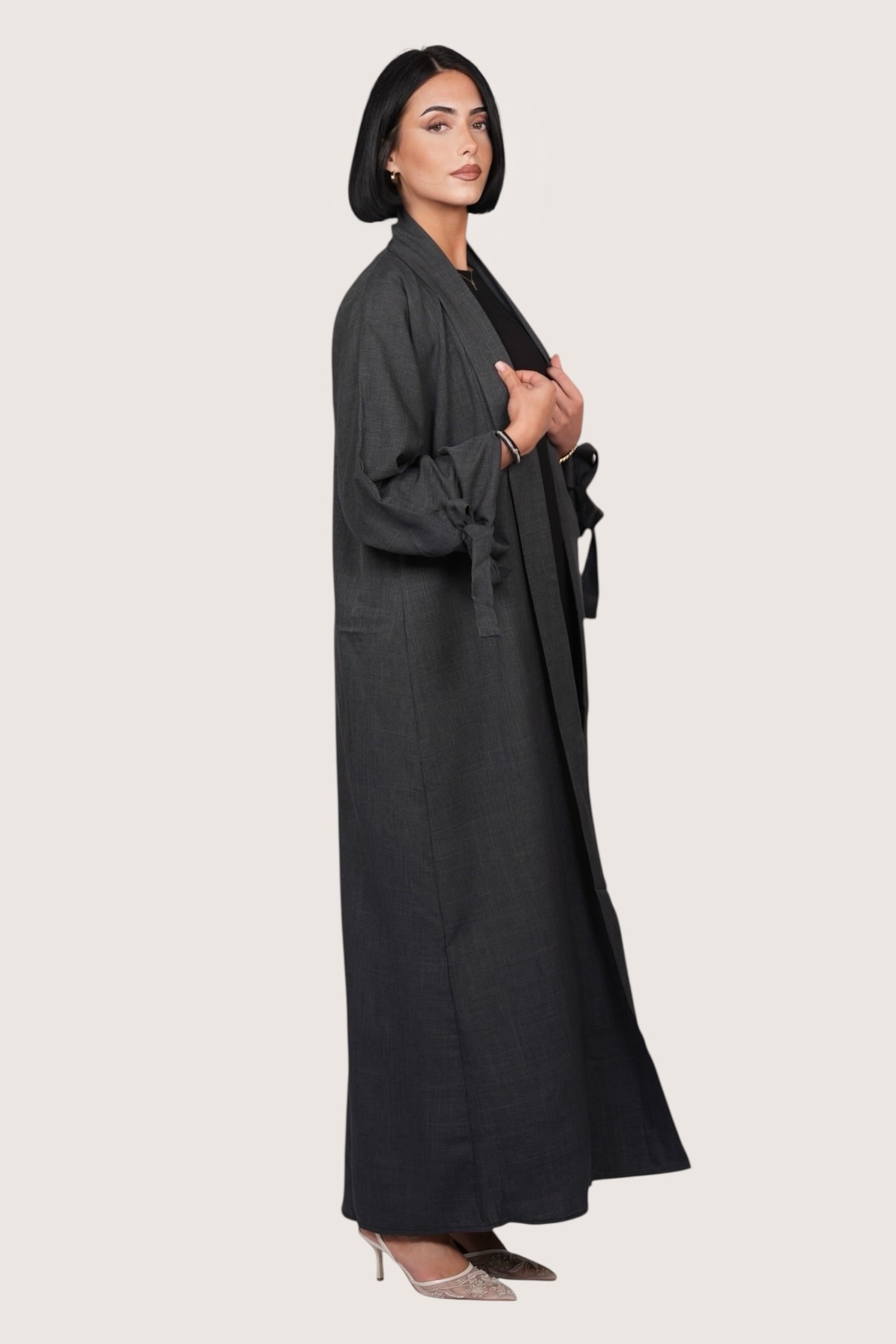Dubai Linen Set - dark grey Losyana.Shop