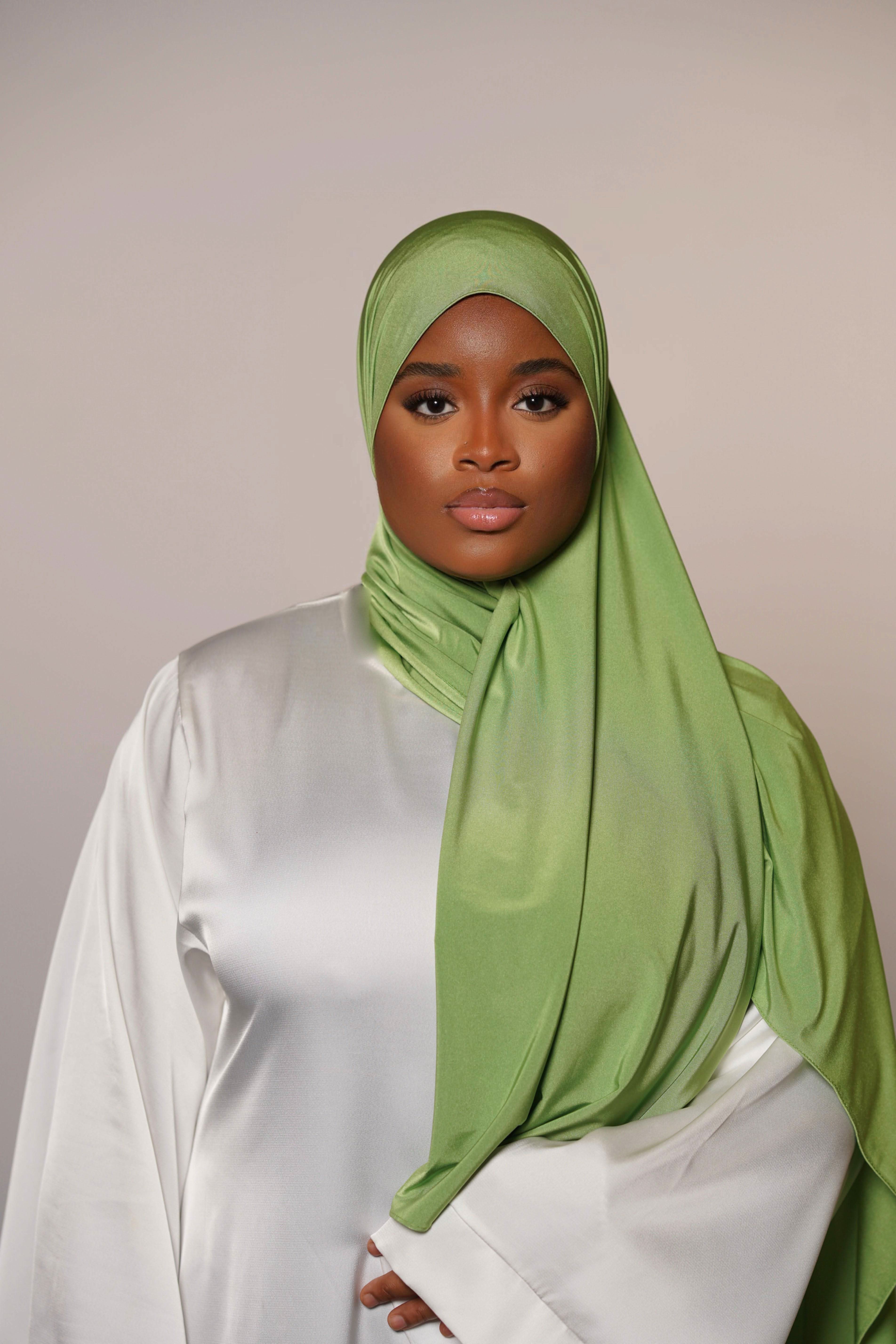 Satin premium jersey - lime - Losyana.Shop
