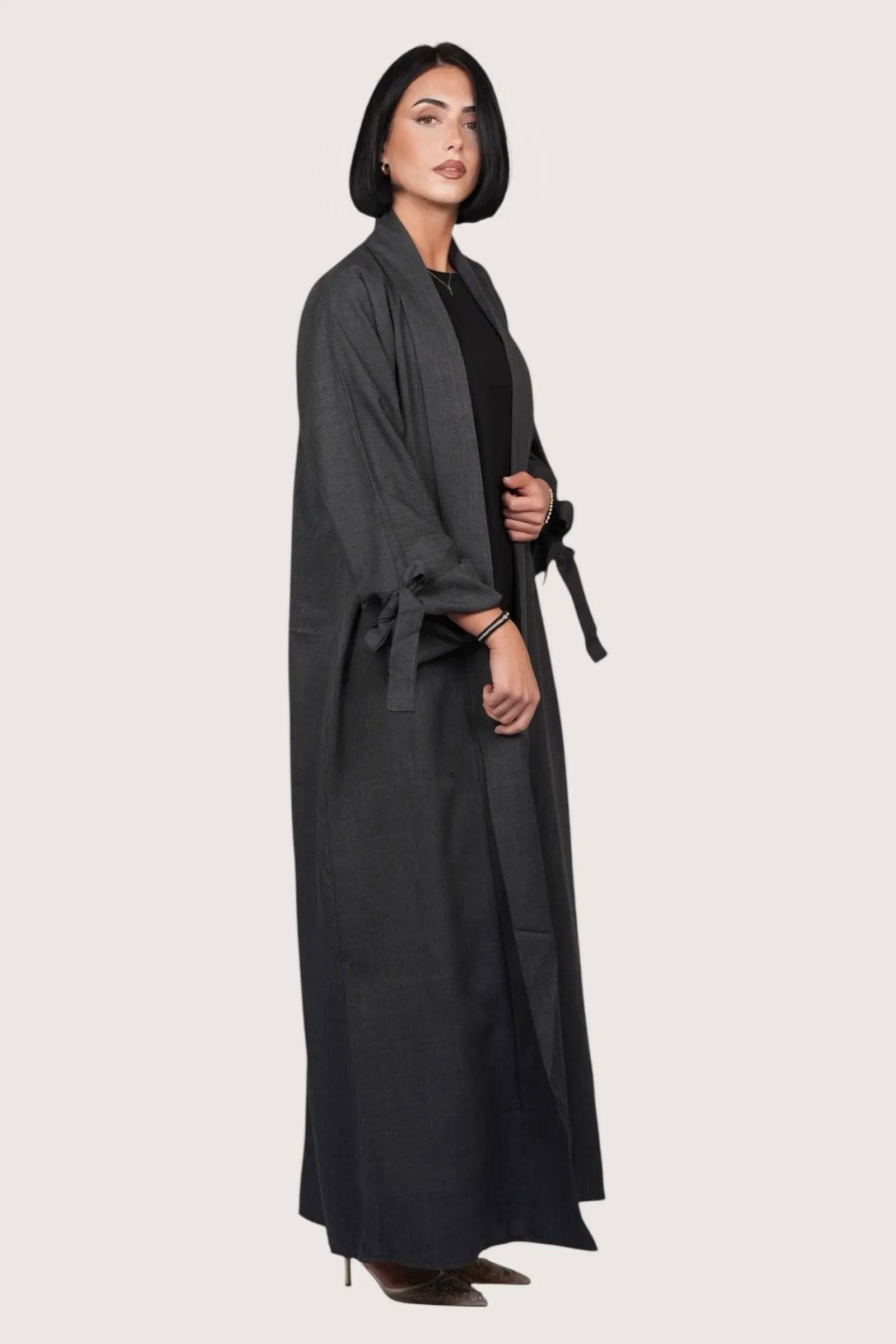 Dubai Linen Set - dark grey Losyana.Shop