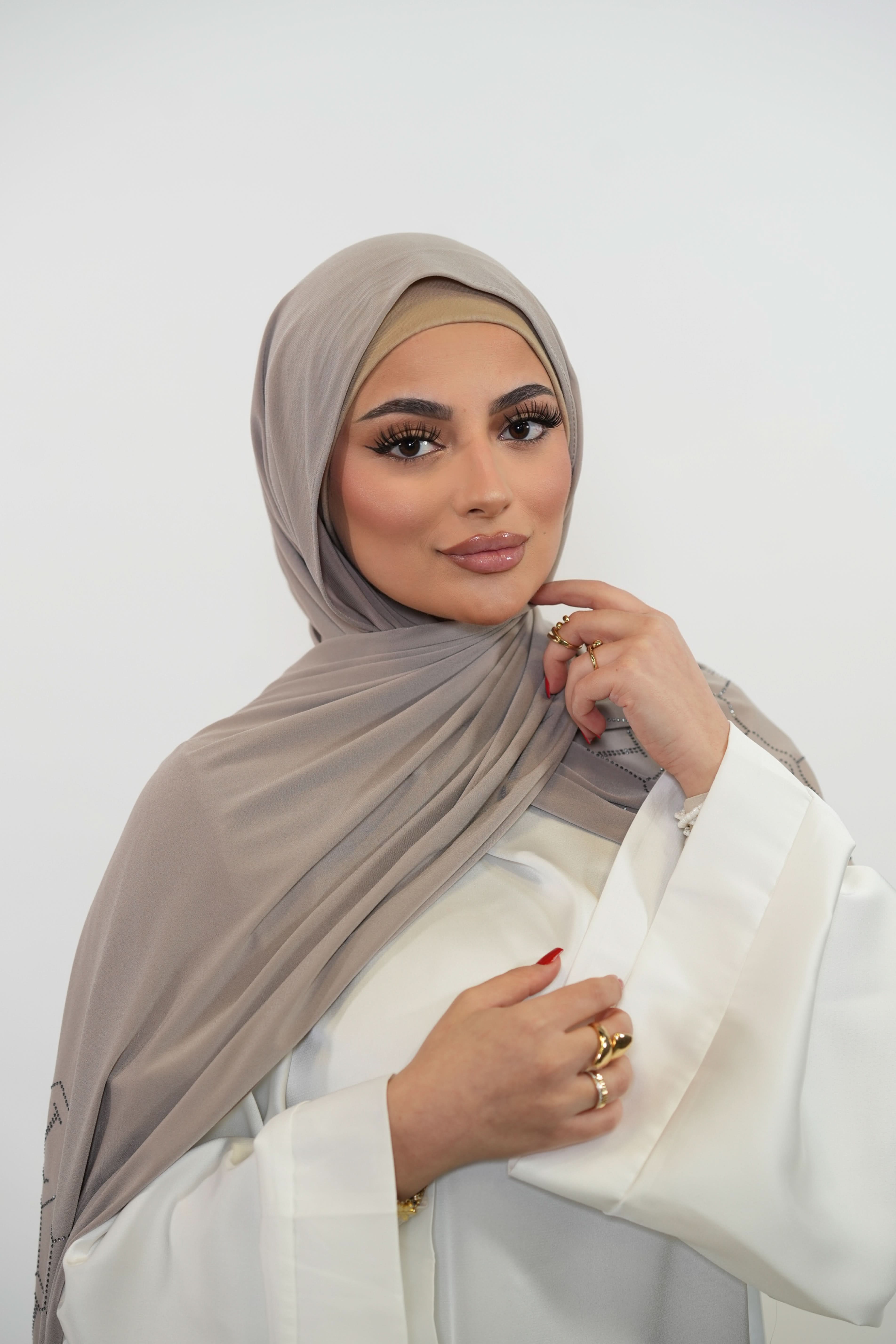 Premium Jersey Strass “L” - mushroom - Losyana.Shop