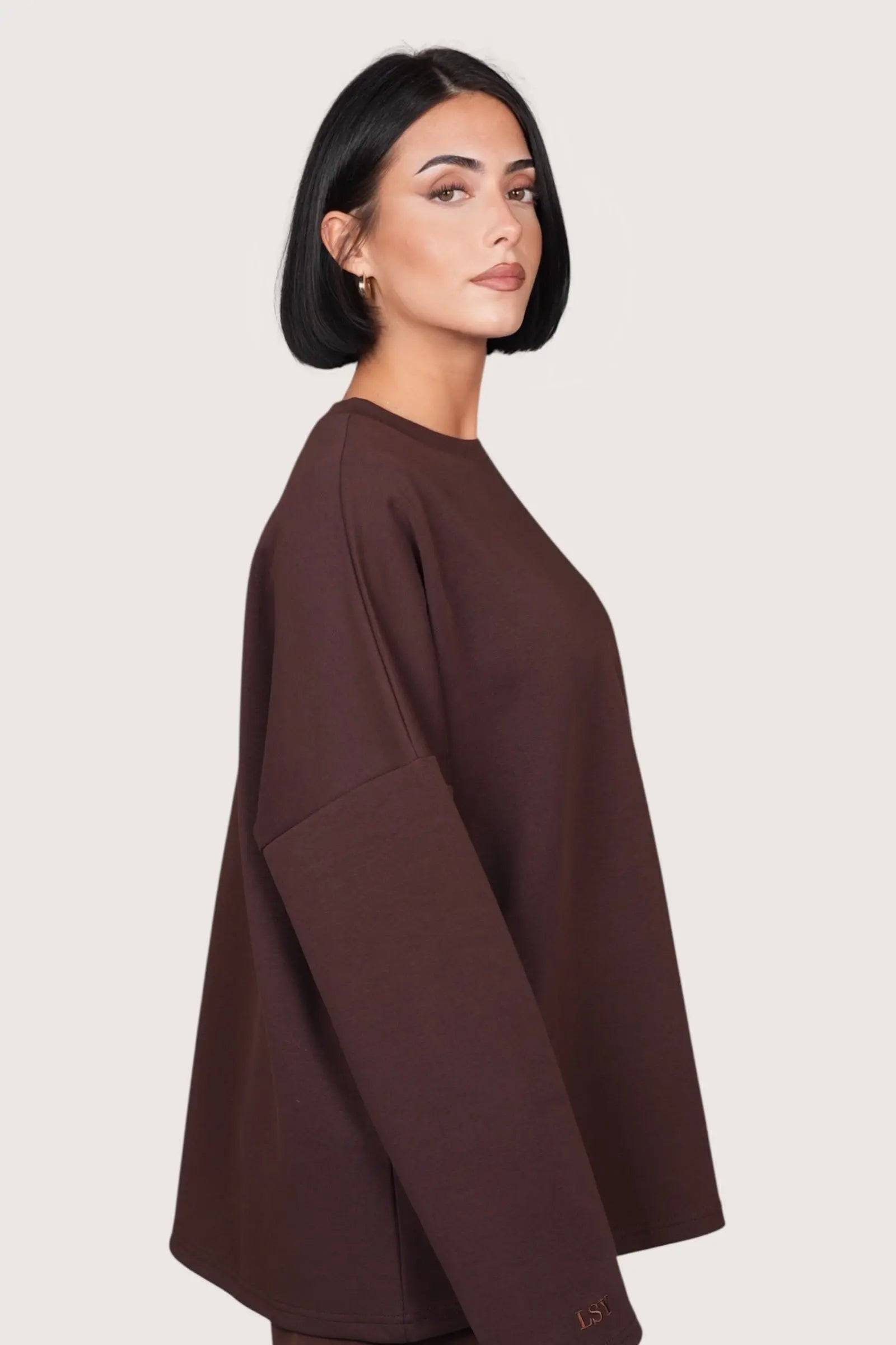 LSY longsleeve - espresso - Losyana.Shop