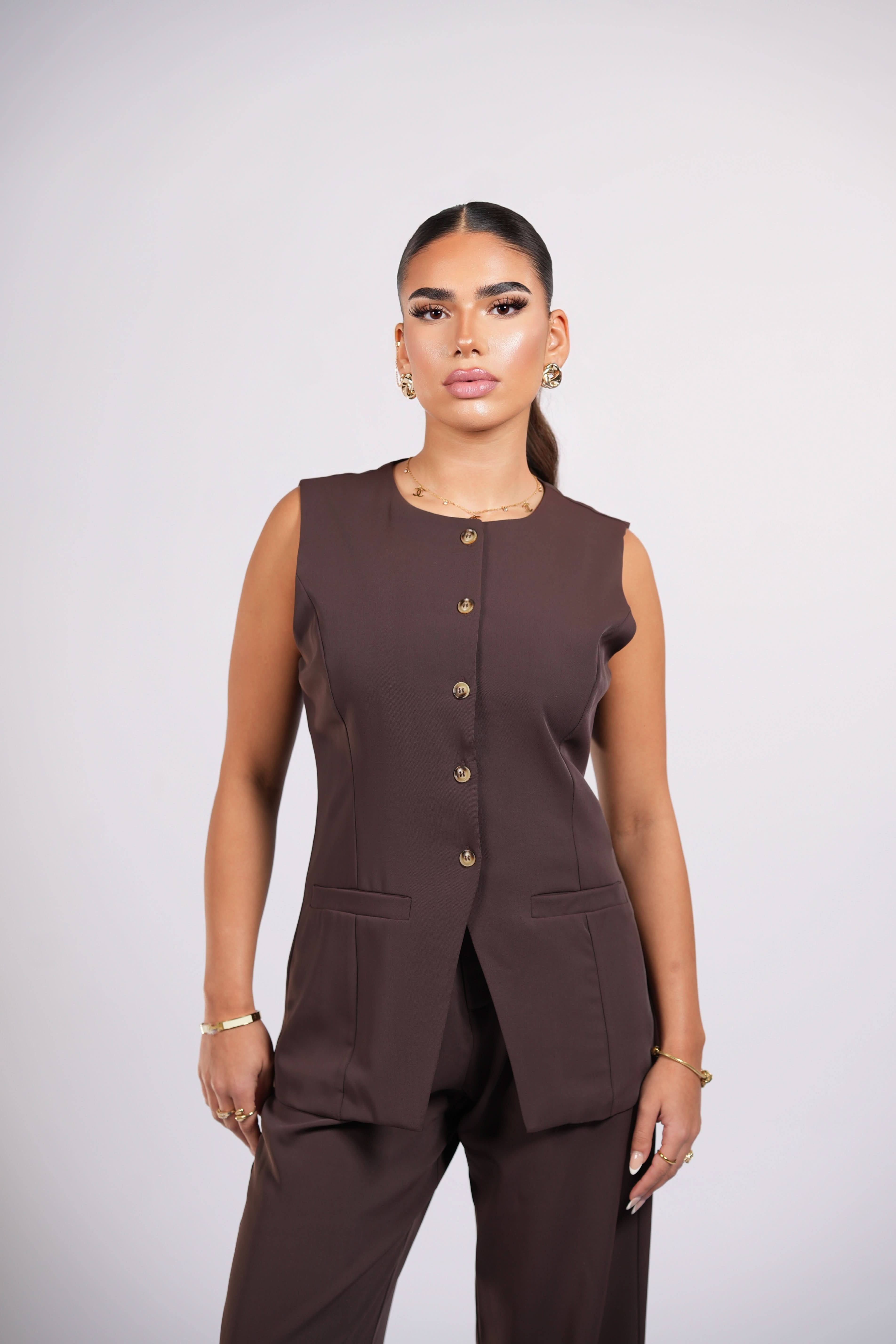 old vienna vest - espresso - Losyana.Shop