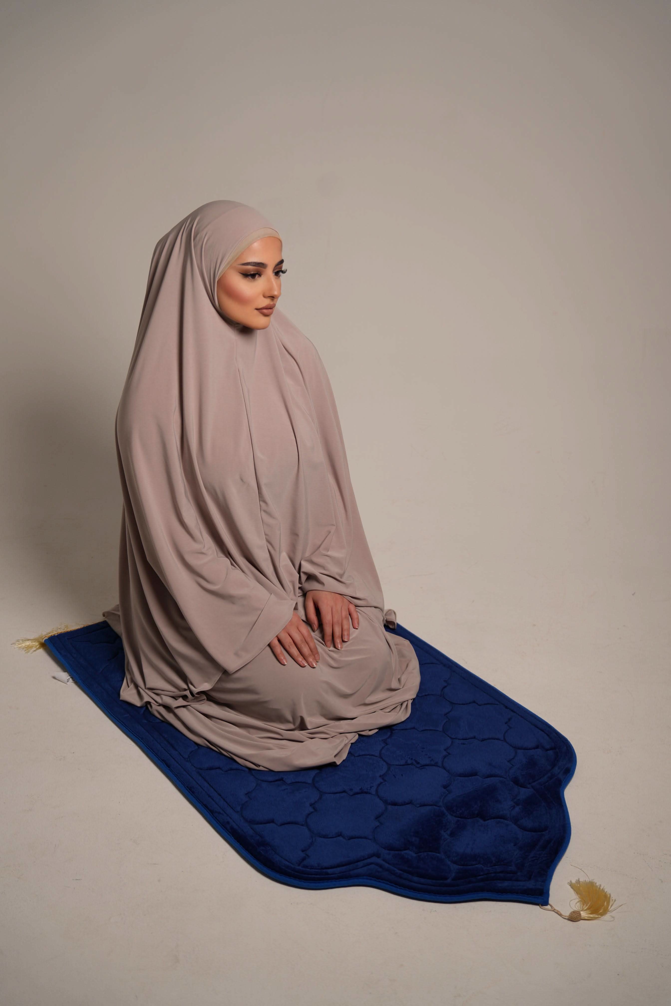 Premium Samtgebetsteppich - royal blue - Losyana.Shop