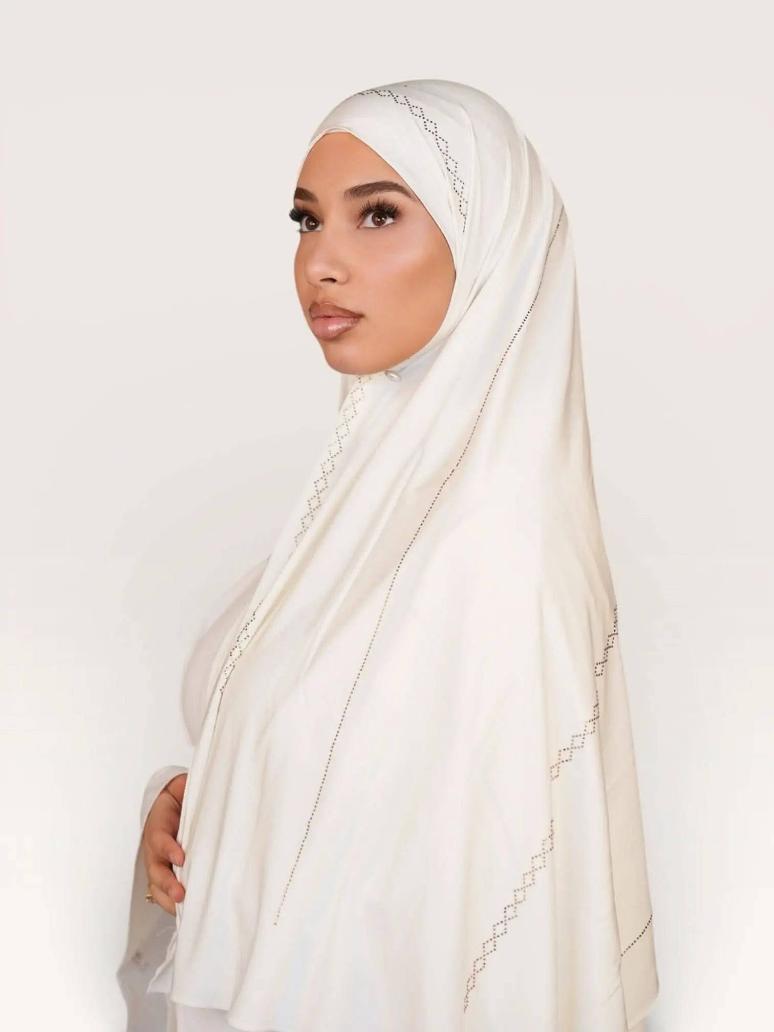 Diamond Satin premium Jersey - white Losyana.Shop
