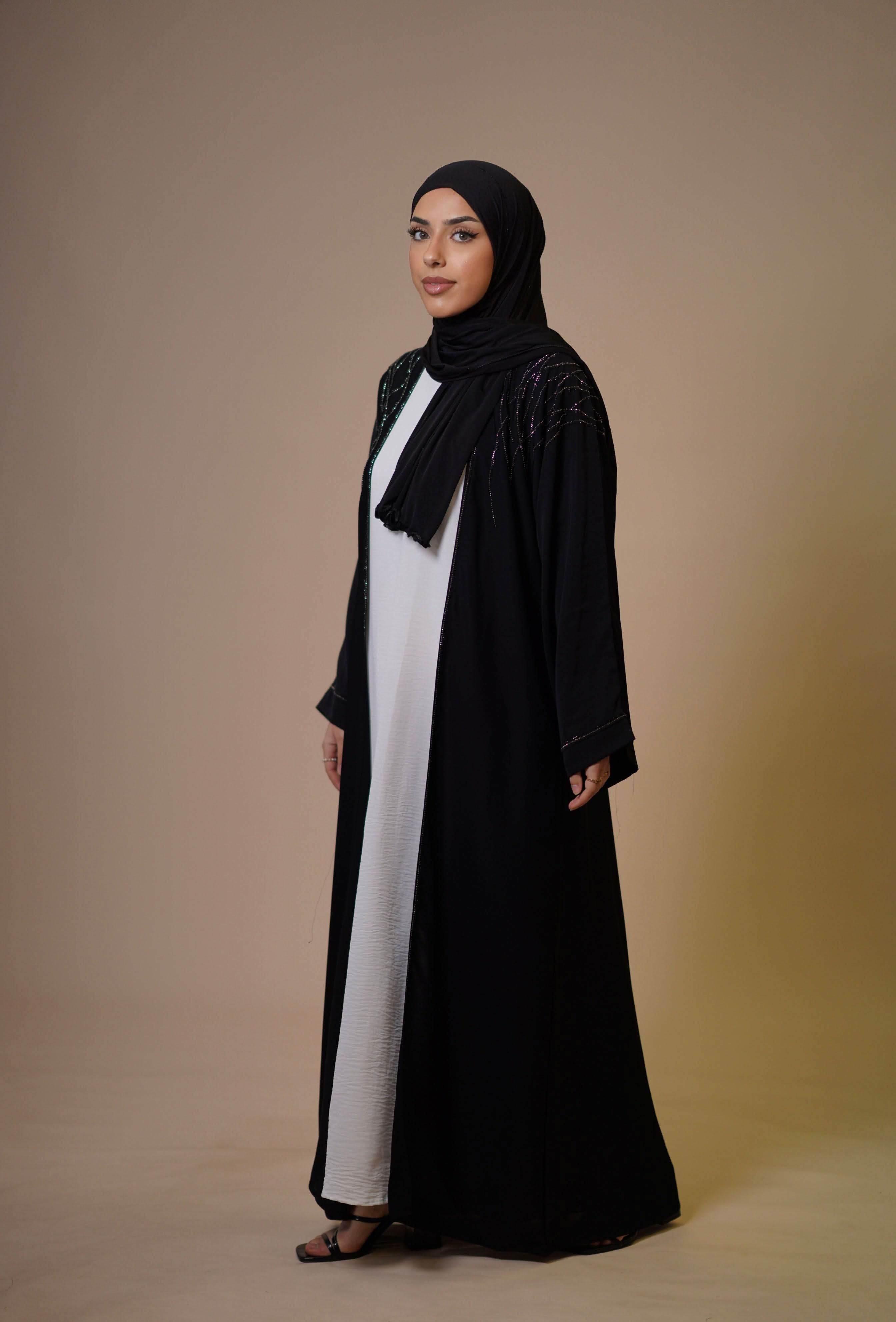 Outlet Emirate abaya - black - Losyana.Shop