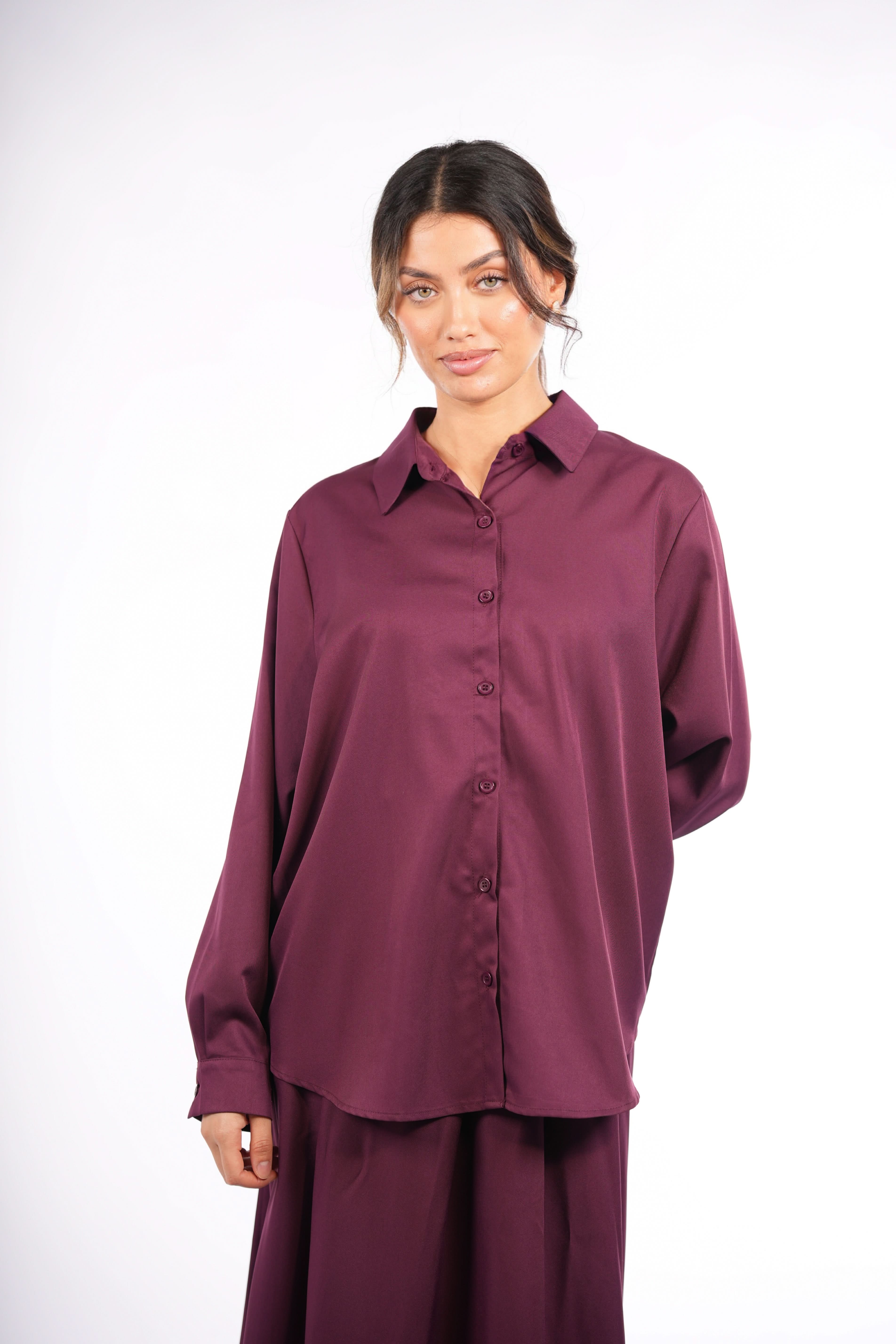 timeless blouse - eggplant - Losyana.Shop