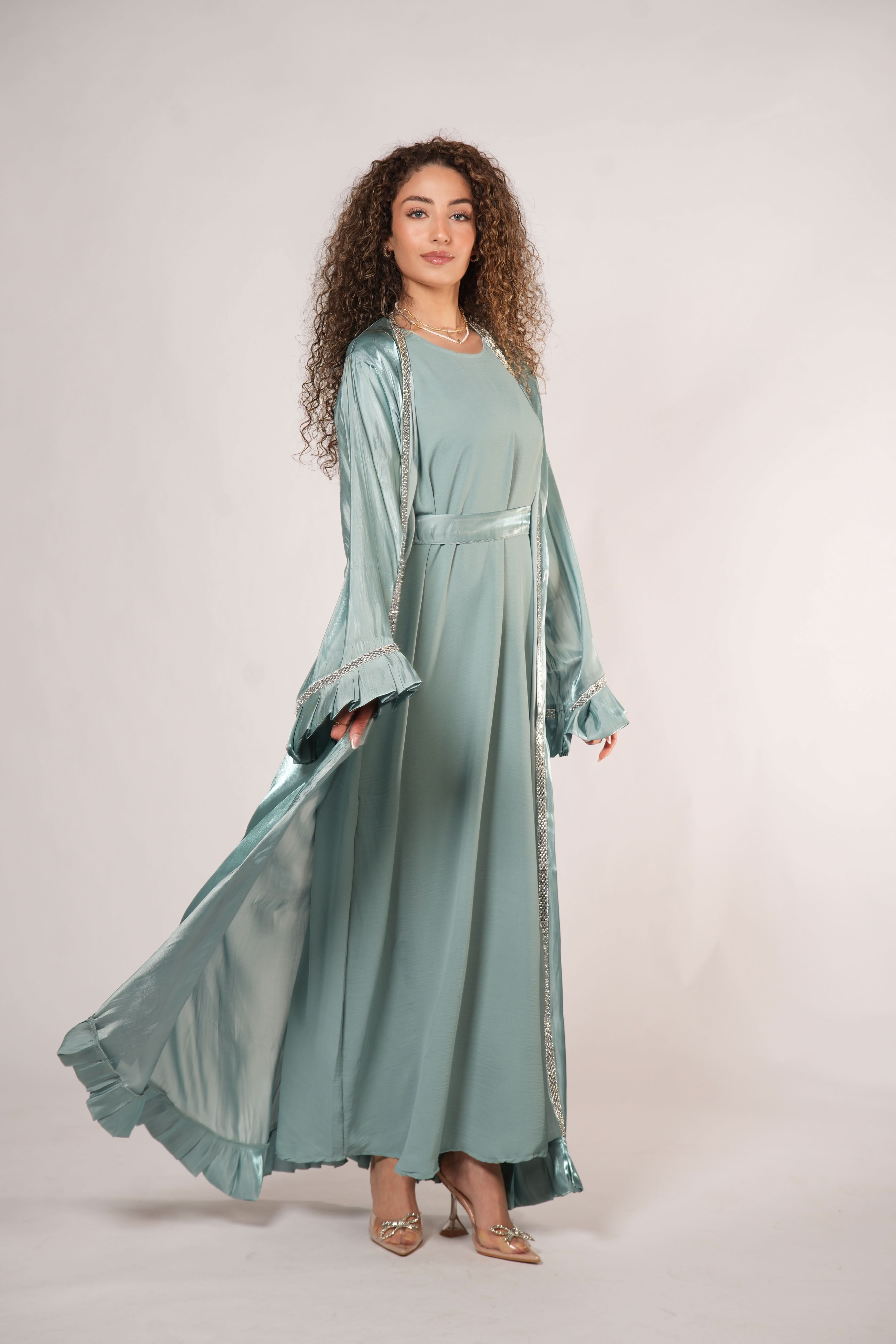 Emirate Abaya - Mint - Losyana.Shop