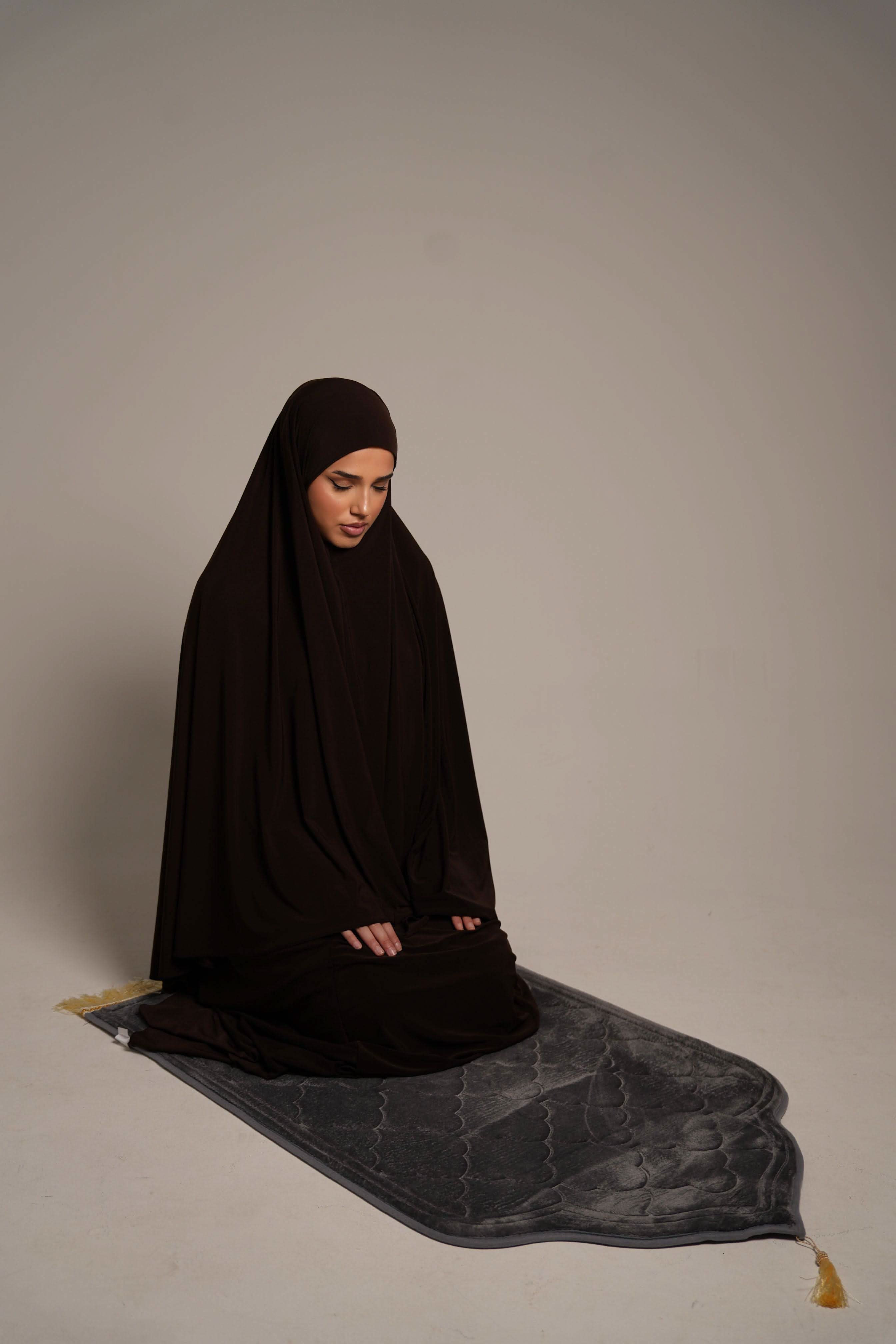 Premium Samtgebetsteppich - Grey - Losyana.Shop