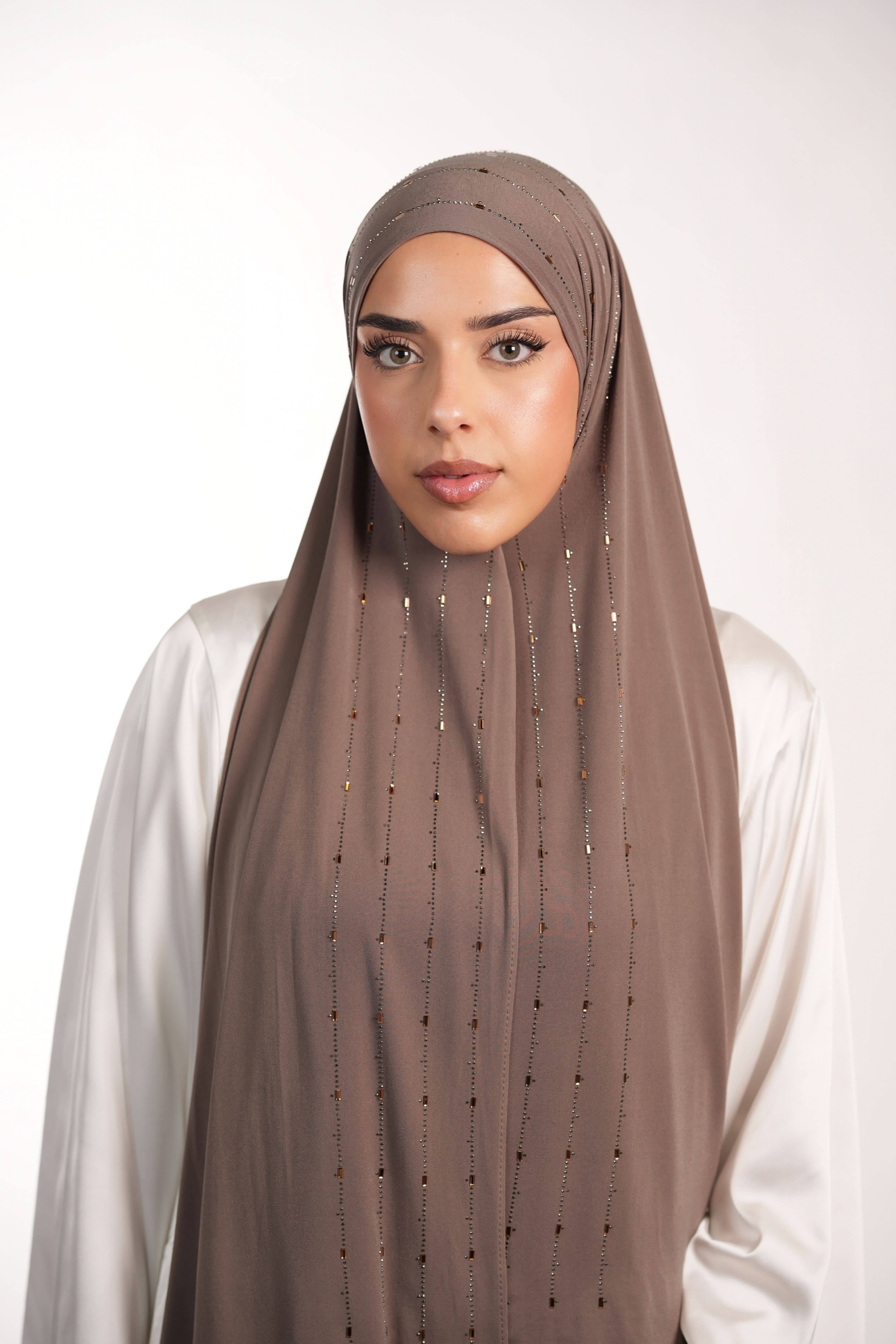 Premium Jersey Strass - mocca - Losyana.Shop