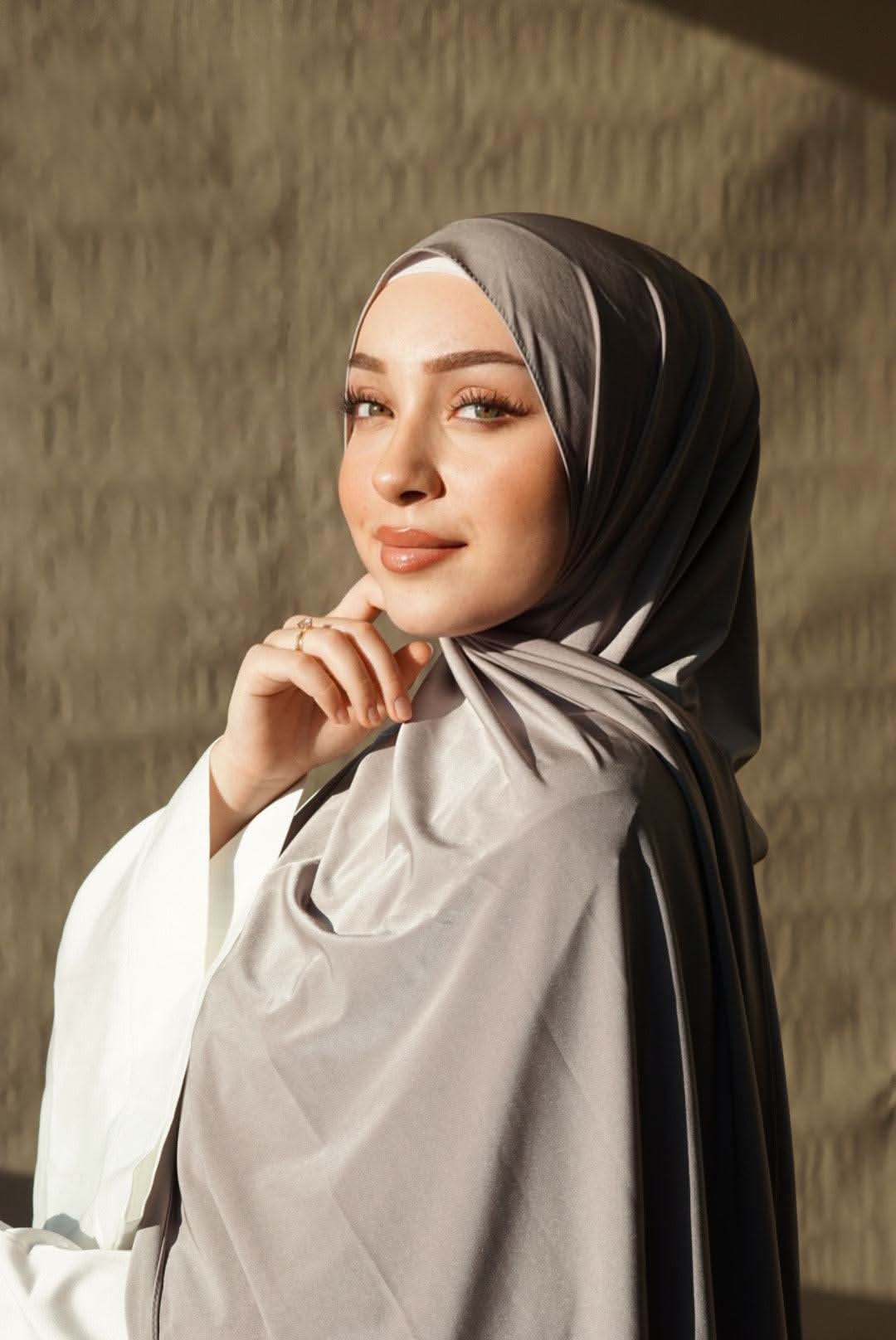 Satin Premium Jersey - creme grey - Losyana.Shop