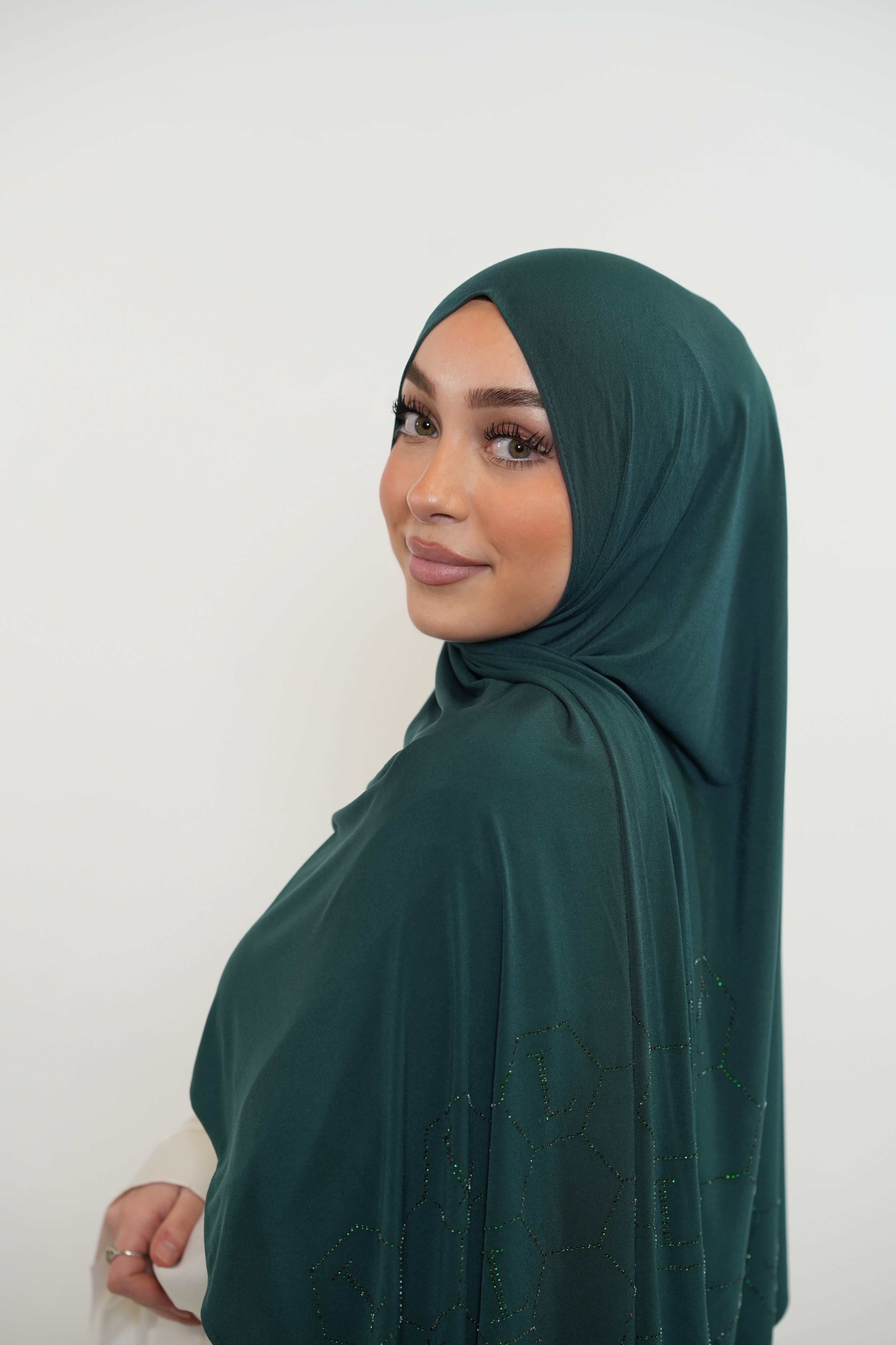 Premium Jersey Strass “L” - royal green - Losyana.Shop