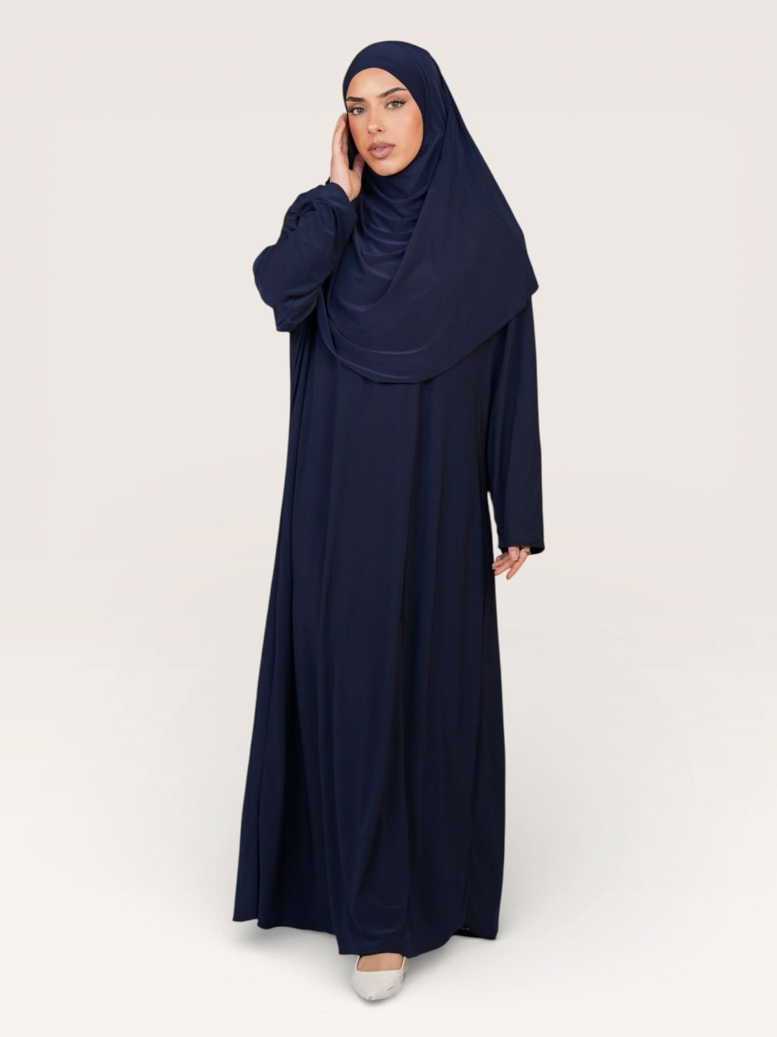 prayer dress premium jersey - navy - Losyana.Shop