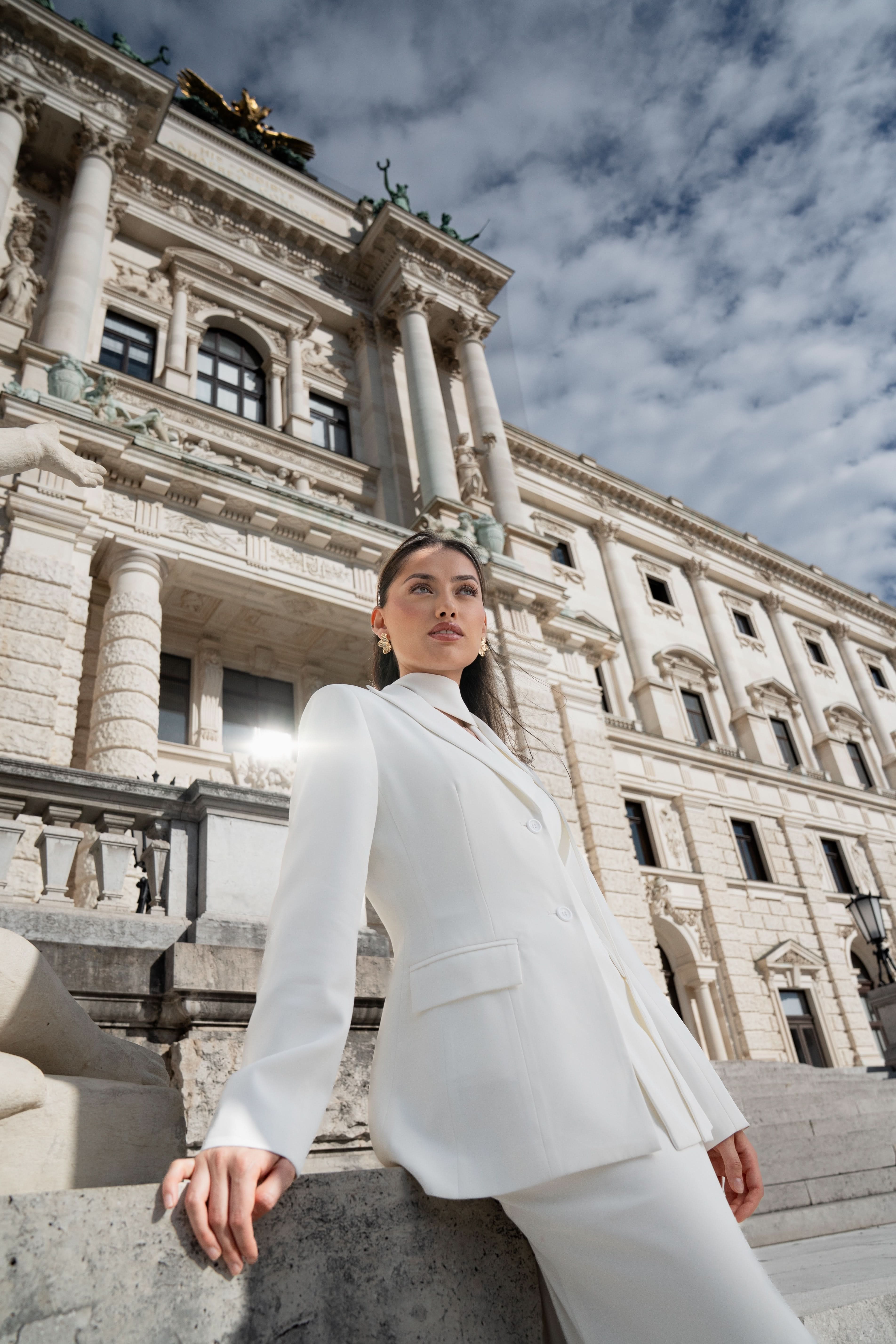 the palais blazer - white - Losyana.Shop