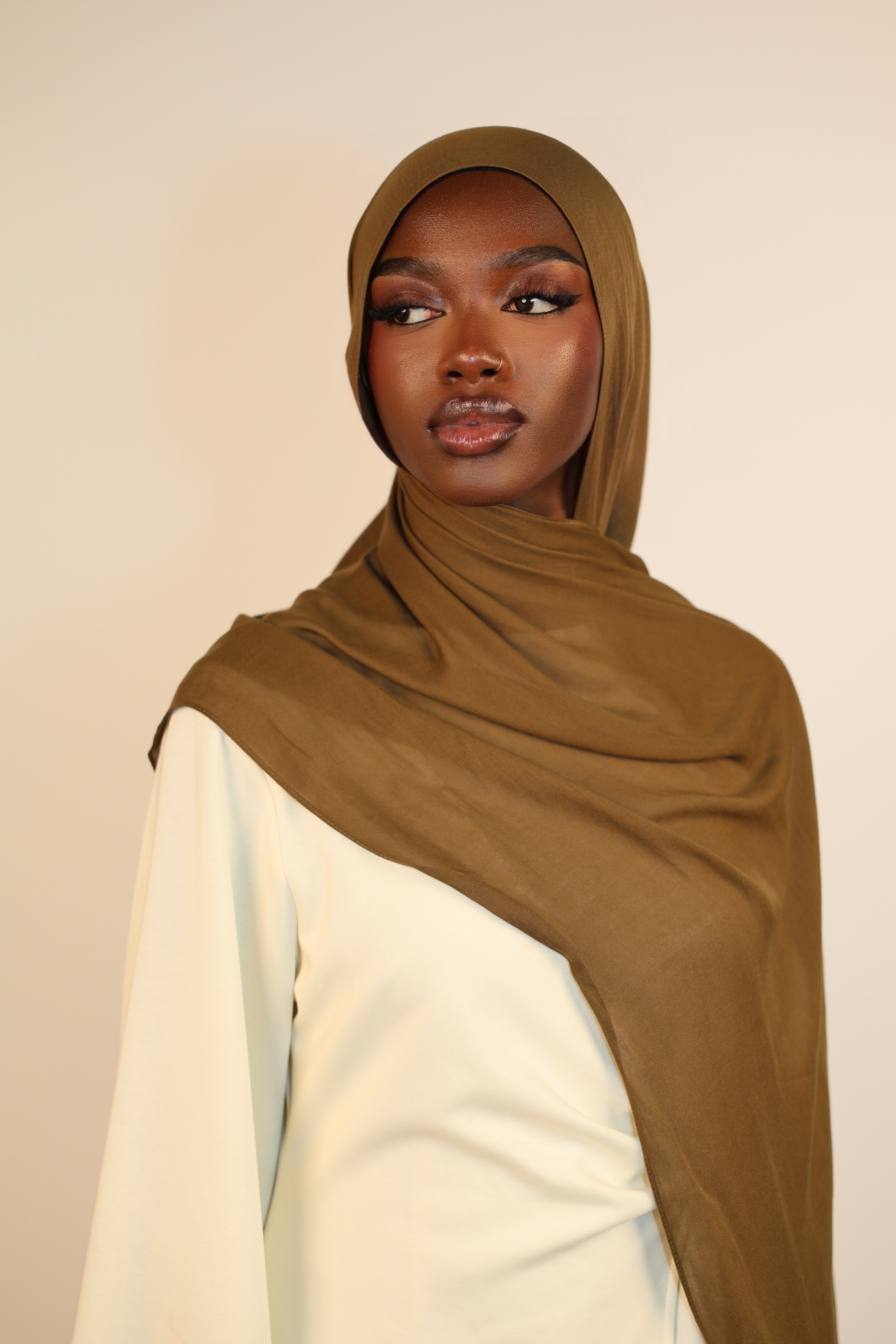 Lightweight Modal Hijab - Army Green