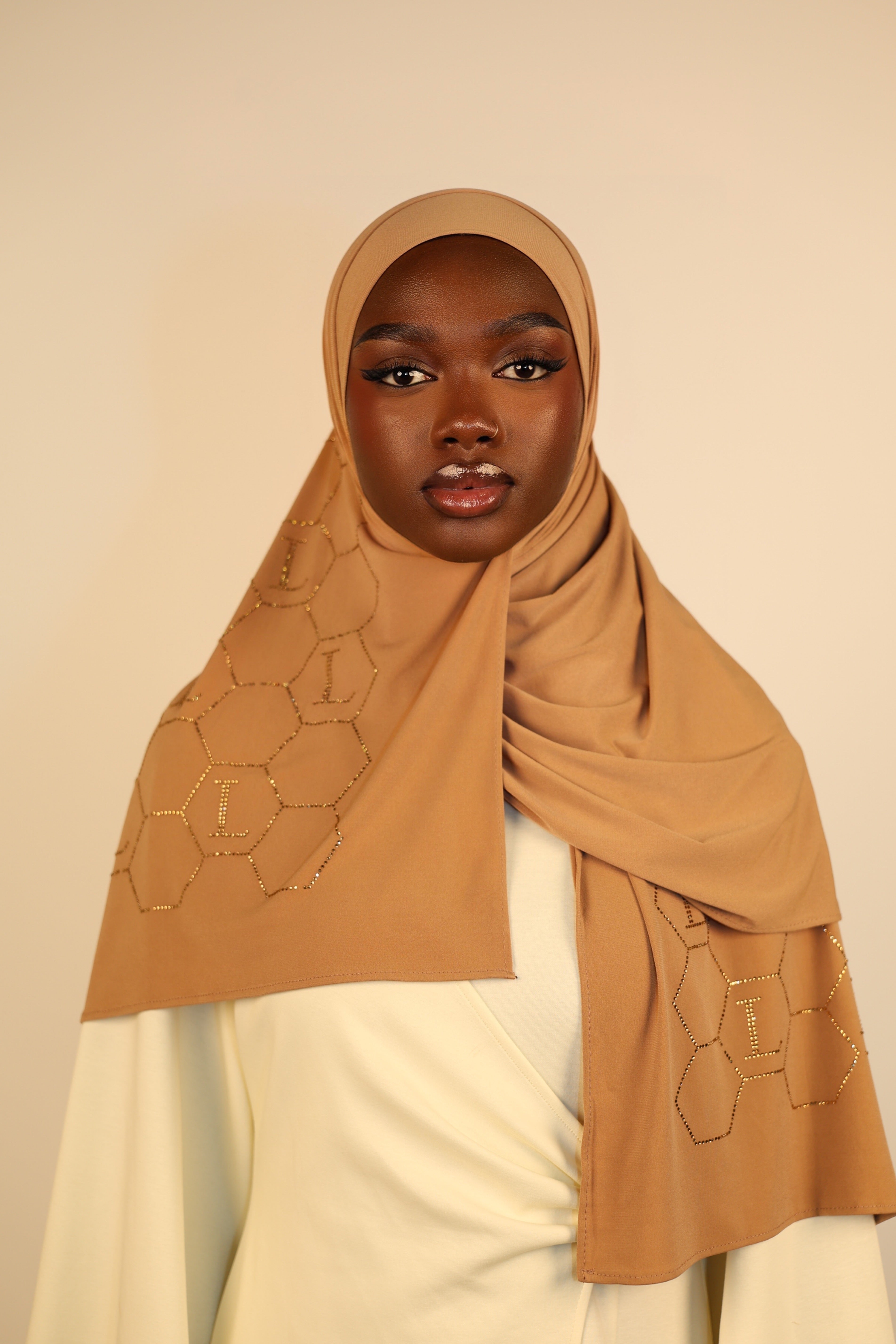 Premium Jersey Strass “L” - mustard