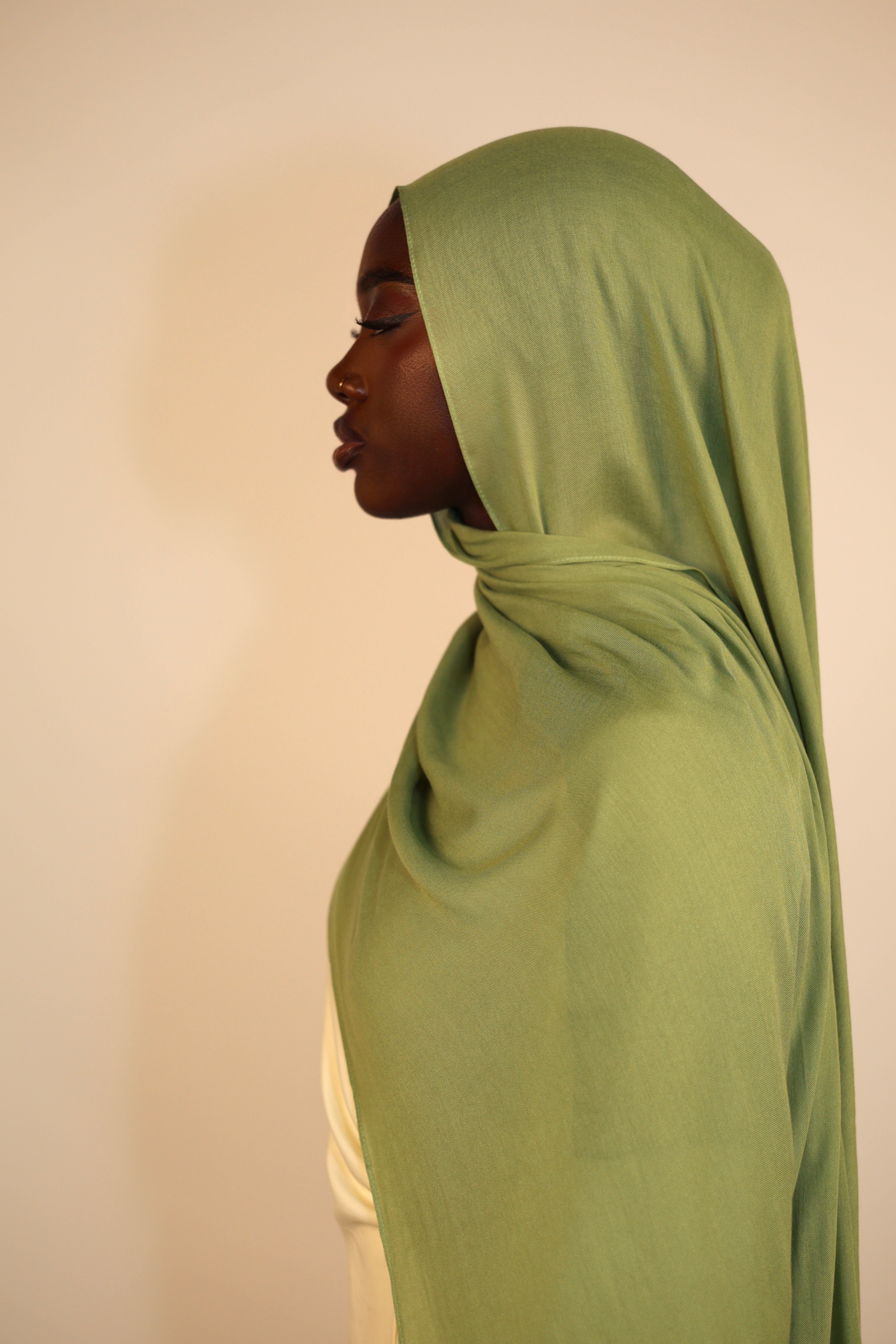 Lightweight Modal Hijab - Light Olive Green
