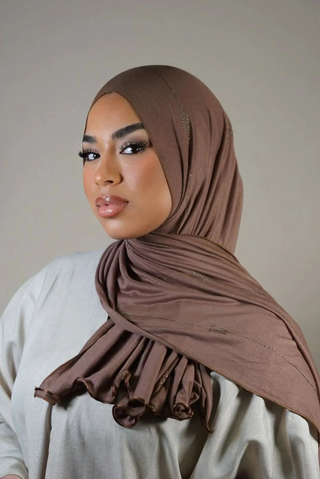 Diamond jersey 2 - coffee - Losyana.Shop