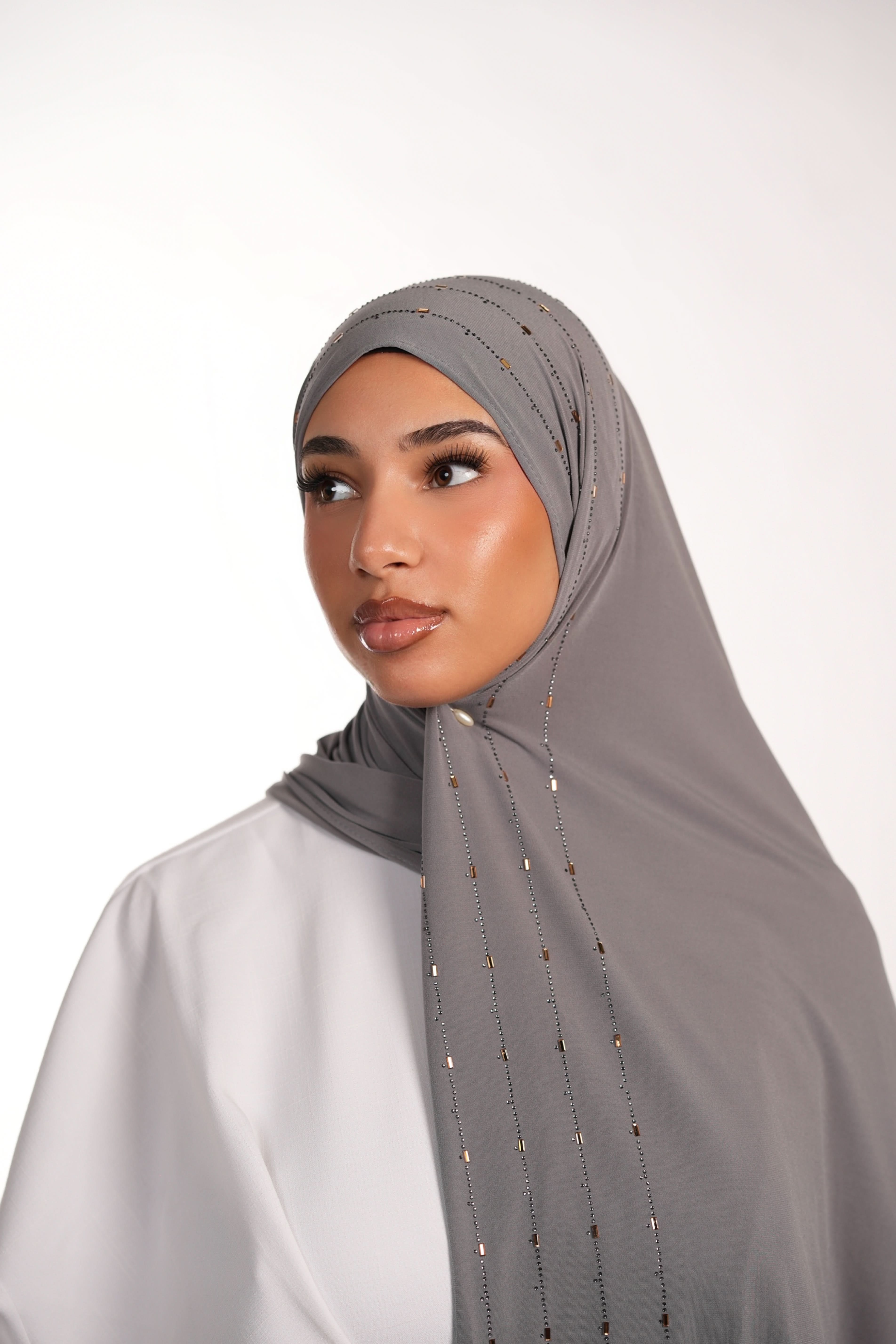 Premium Jersey Strass - grey - Losyana.Shop