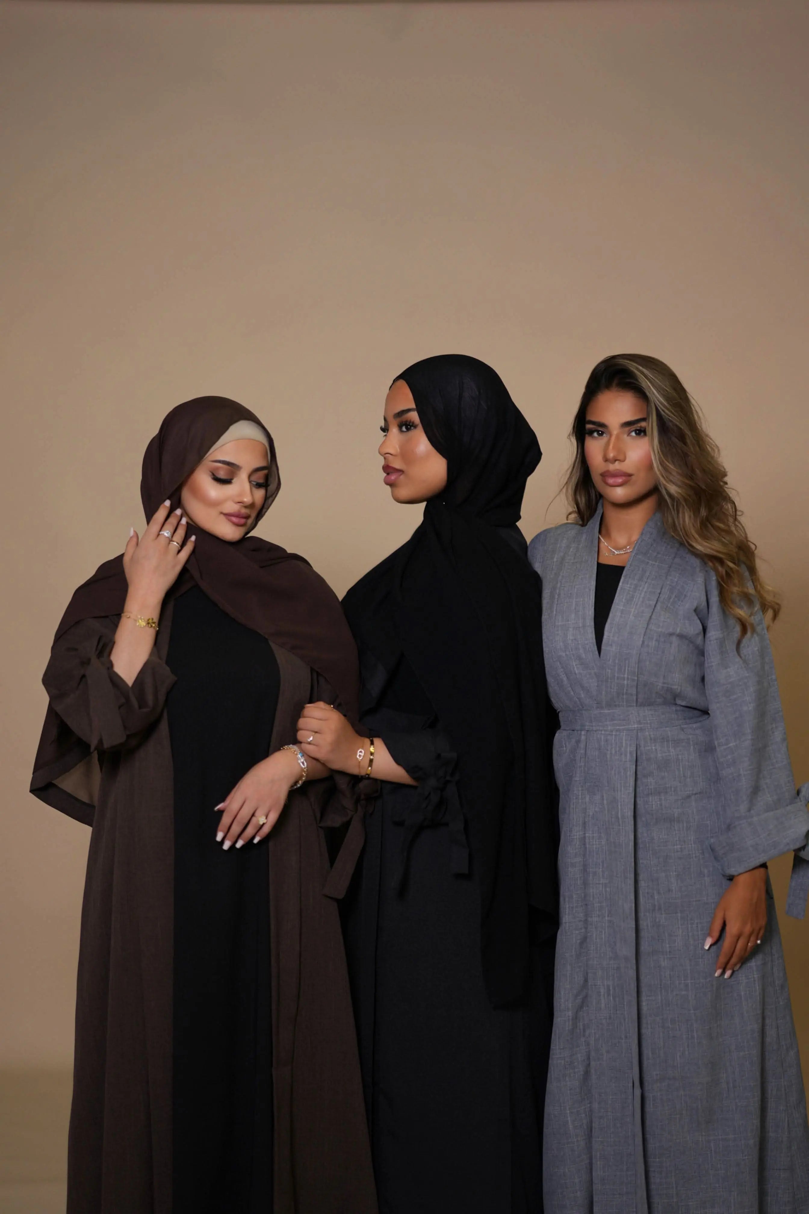Dubai Linen Set - blue grey - Losyana.Shop
