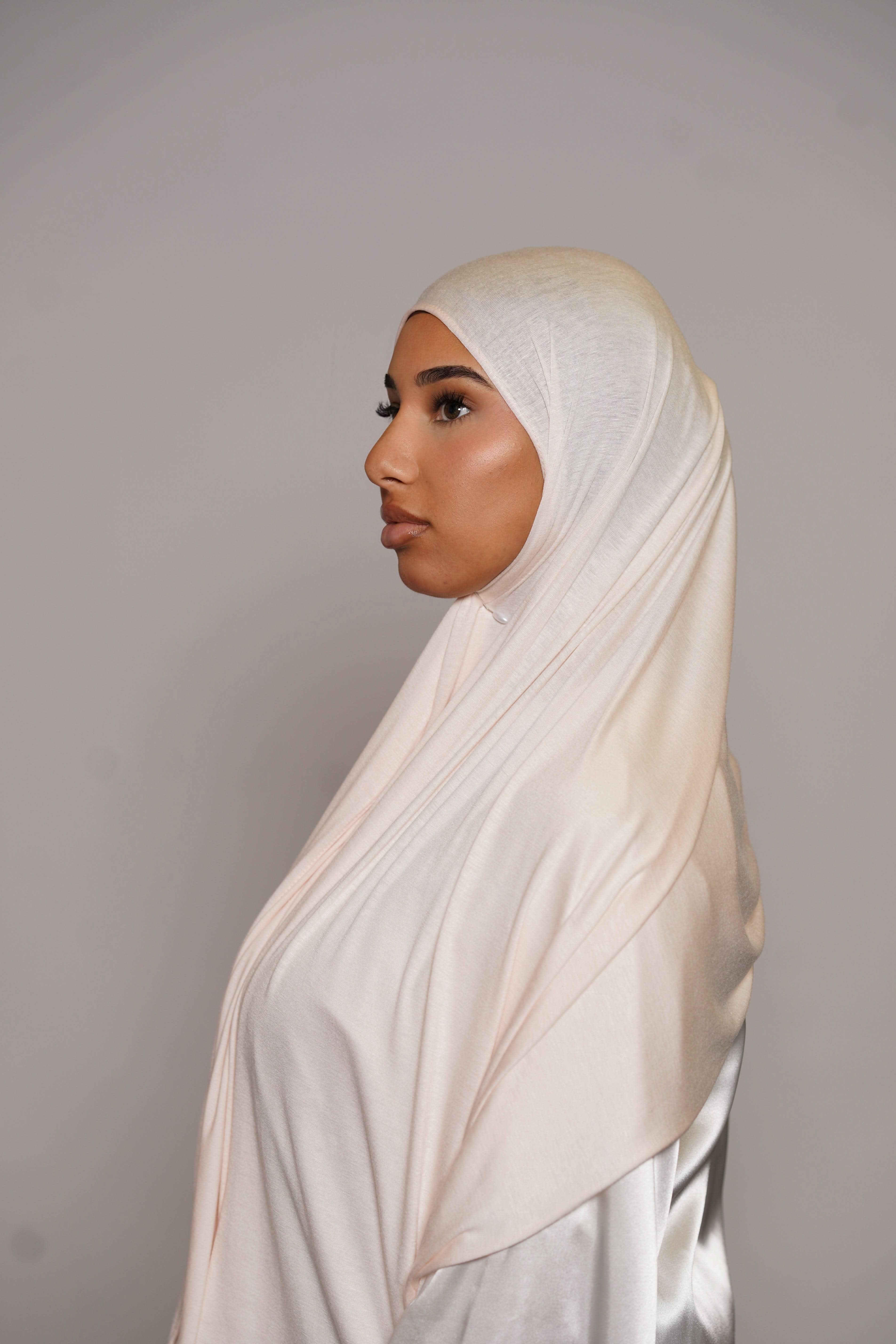 Bamboo Jersey - apricot white - Losyana.Shop