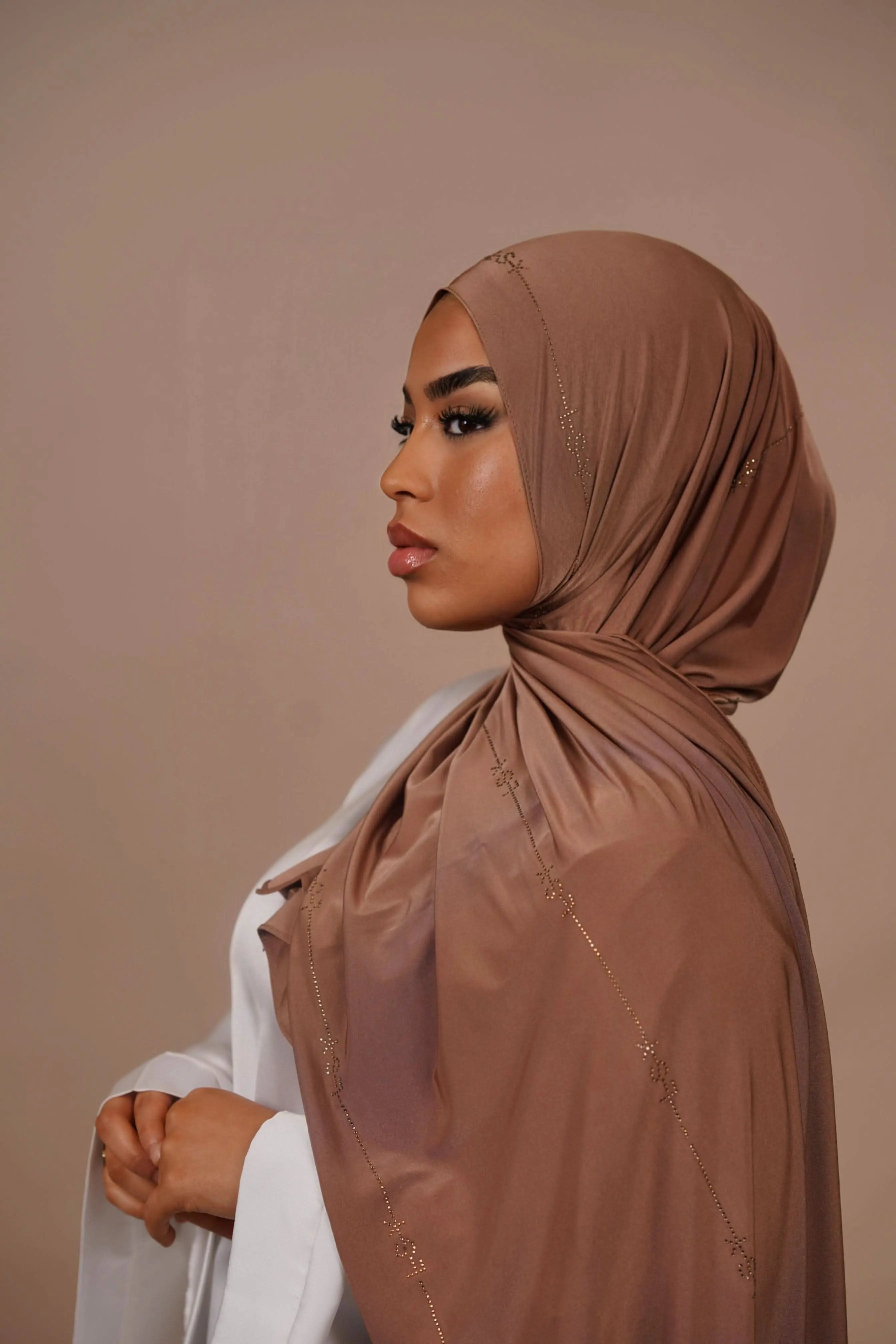LSY Satin Premium Jersey - caramel - Losyana.Shop