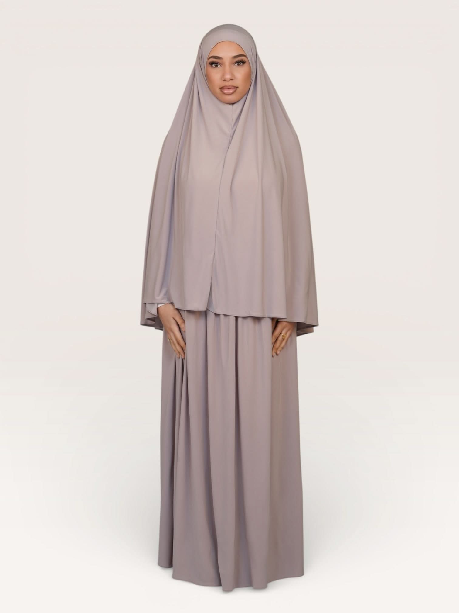 premium khimar set - costa cream - Losyana.Shop