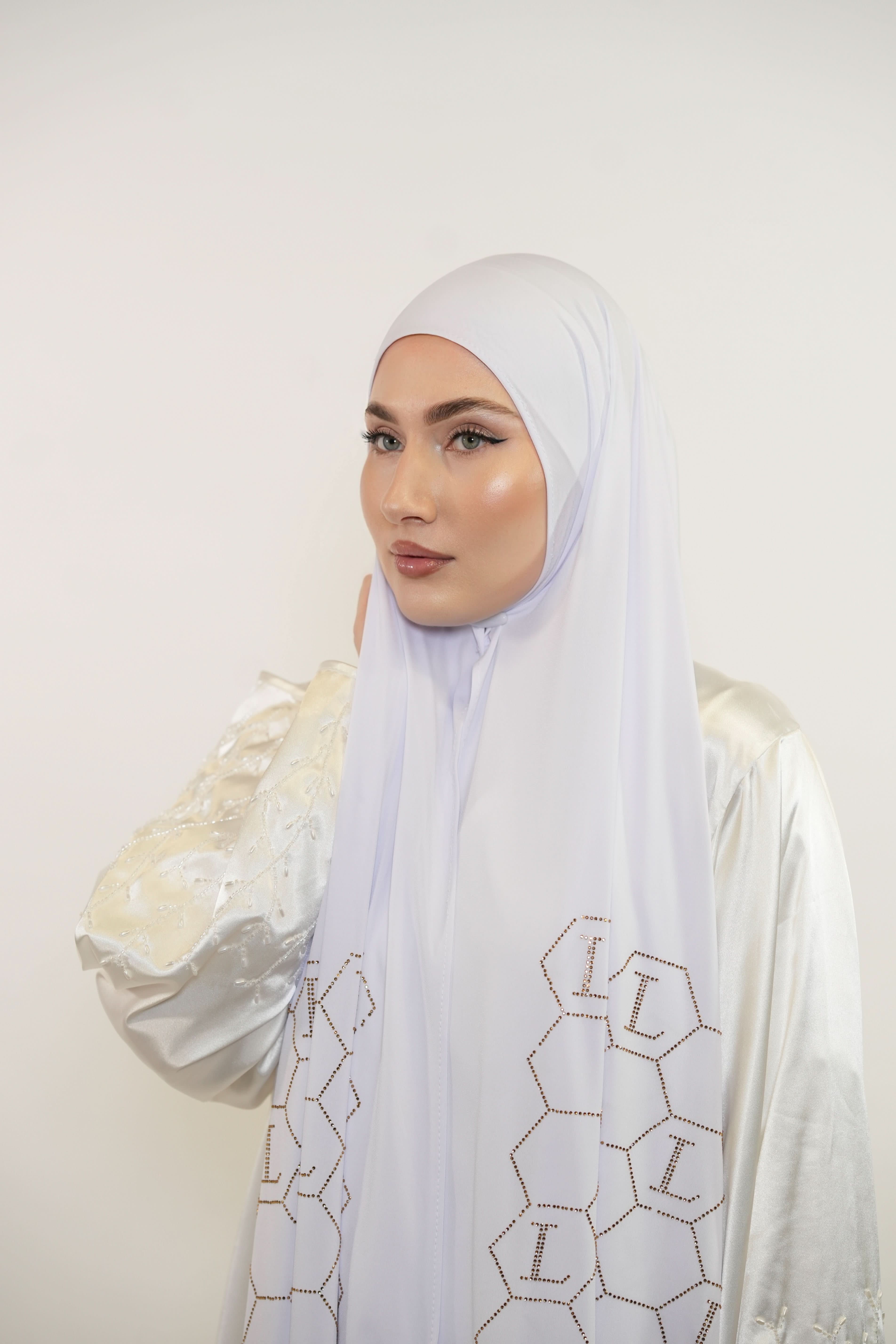 Premium Jersey Strass “L” - white - Losyana.Shop