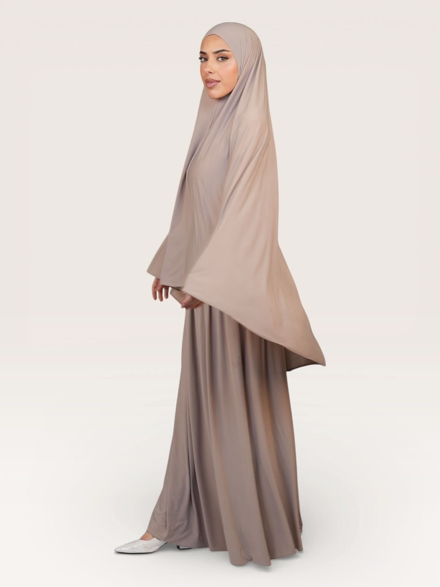 premium khimar set - beige