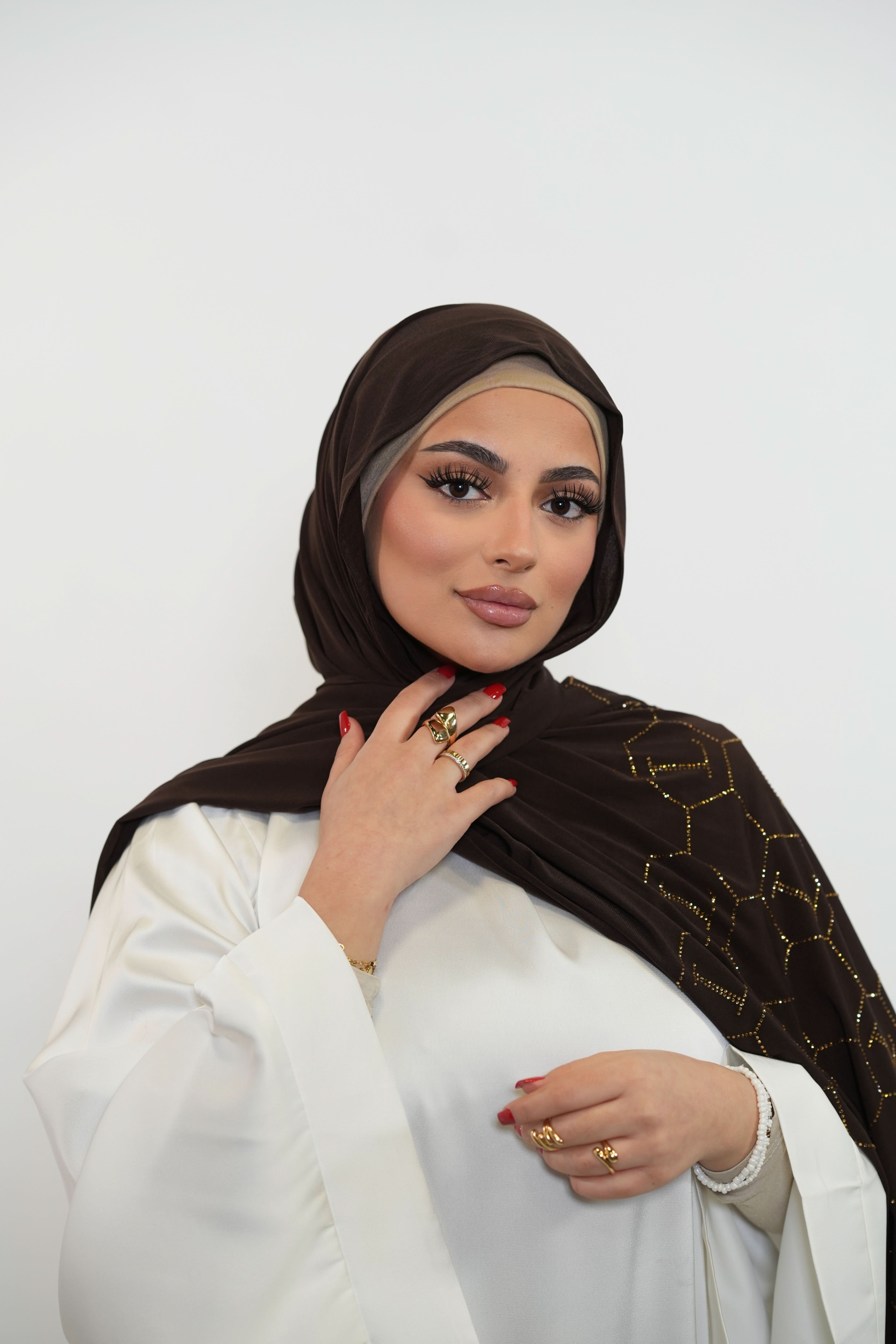 Premium Jersey Strass “L” - brown sugar - Losyana.Shop