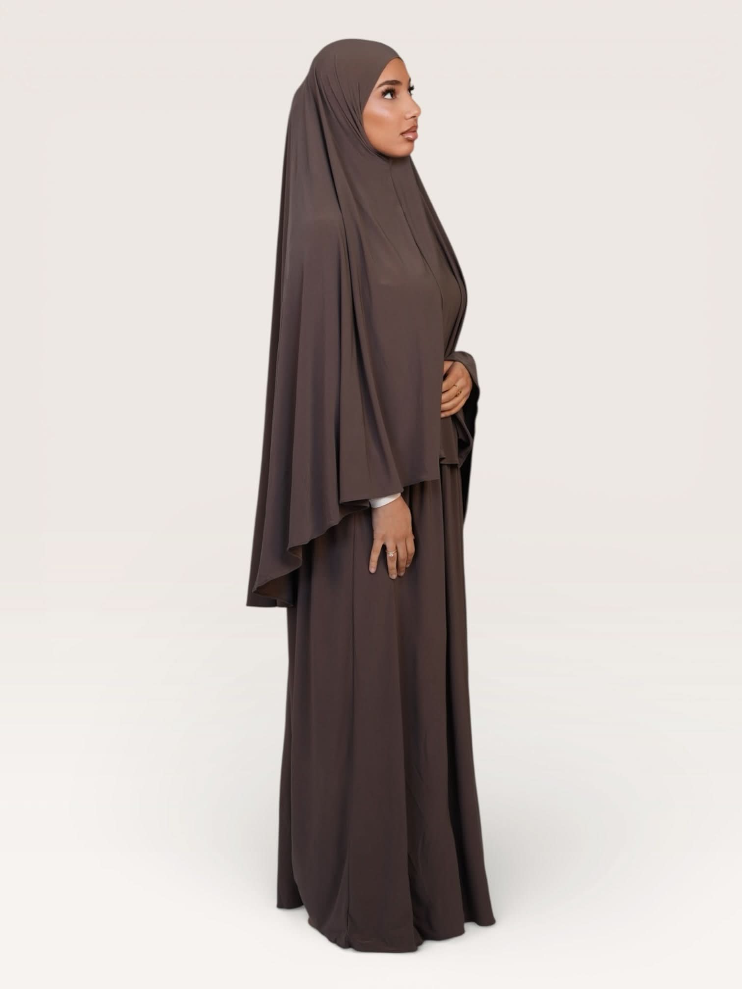 premium khimar set - mocca
