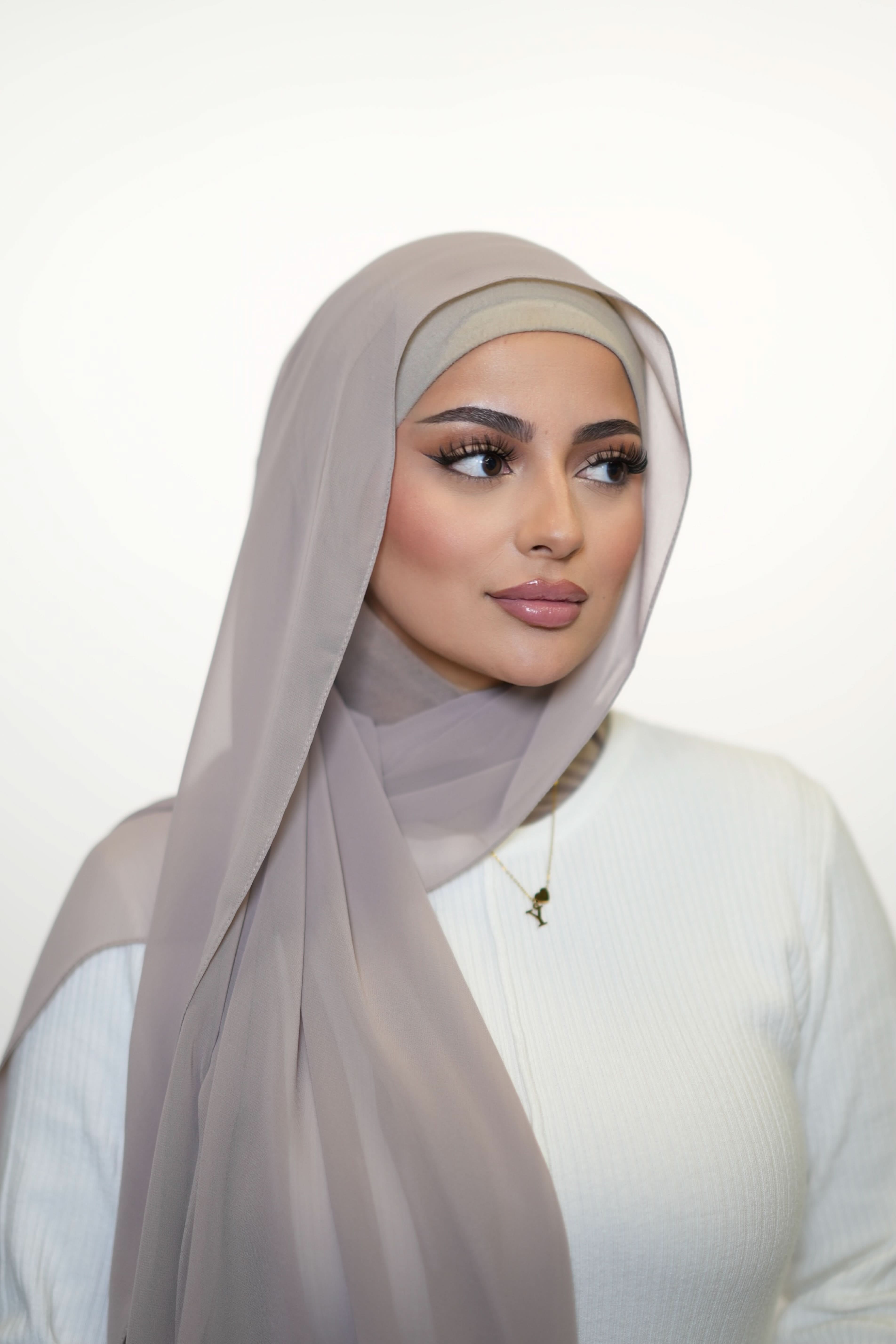 Chiffon - ashy beige - Losyana.Shop